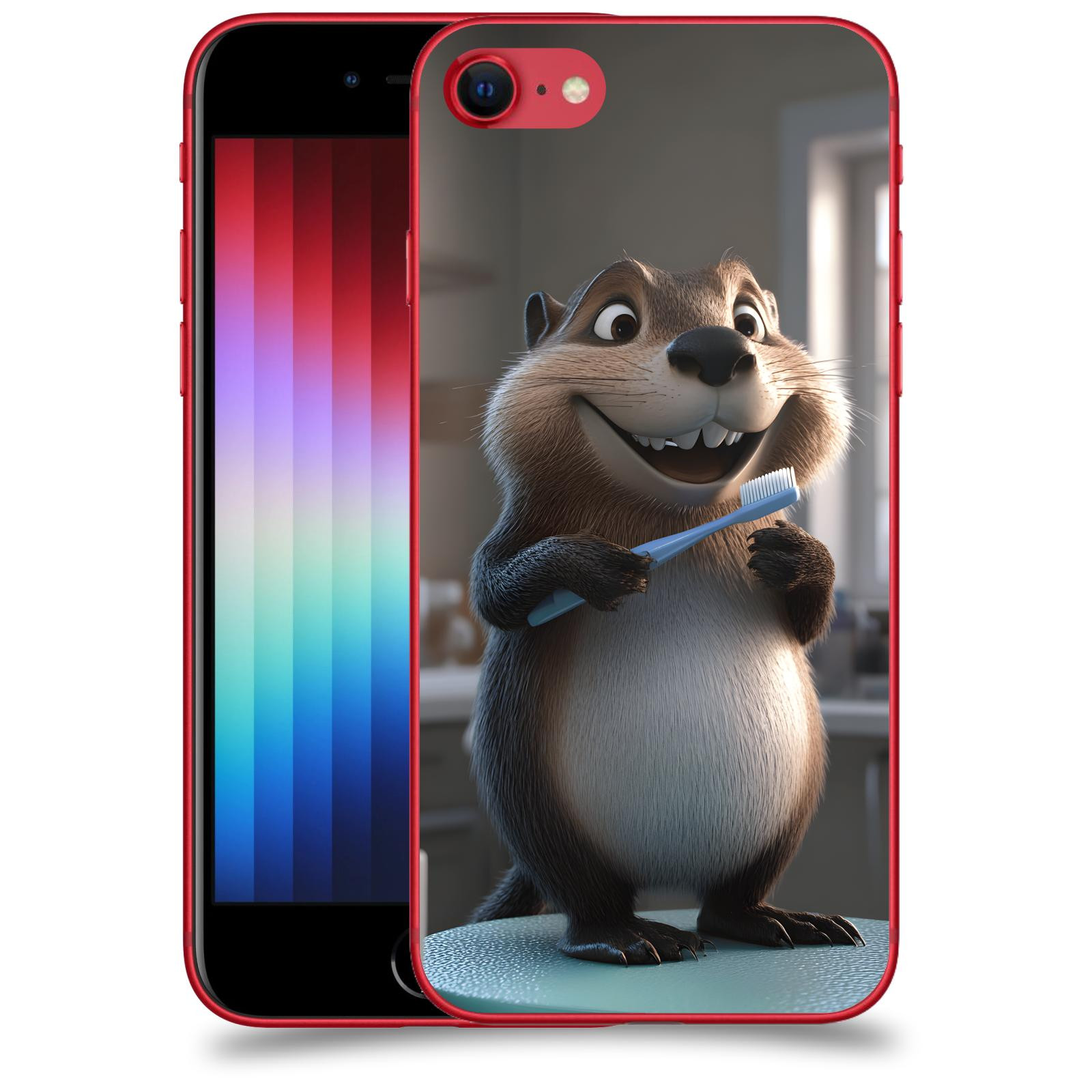 ACOVER Kryt na mobil Apple iPhone SE 2022 - Bobr zubař