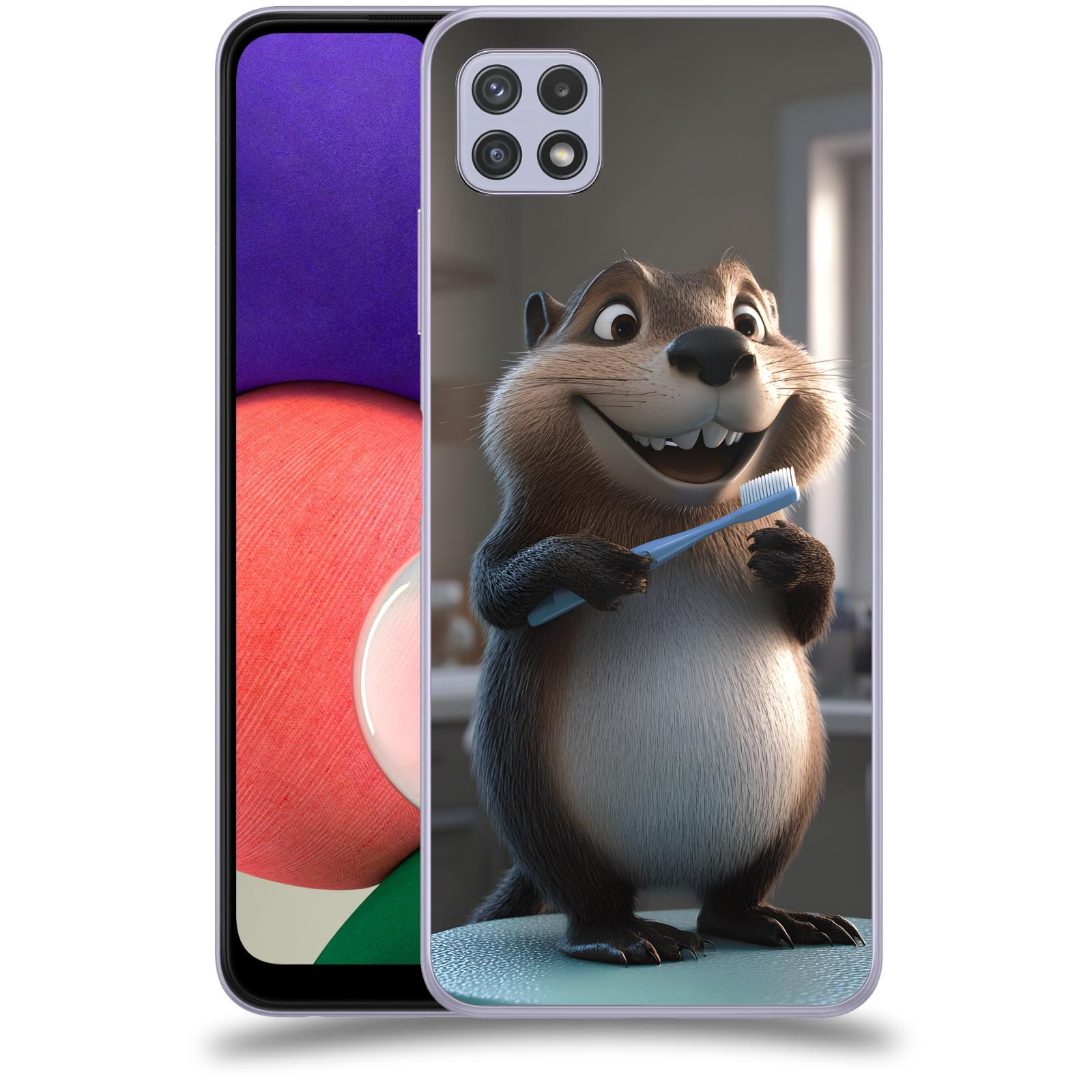 ACOVER Kryt na mobil Samsung Galaxy A22 5G A226B - Bobr zubař
