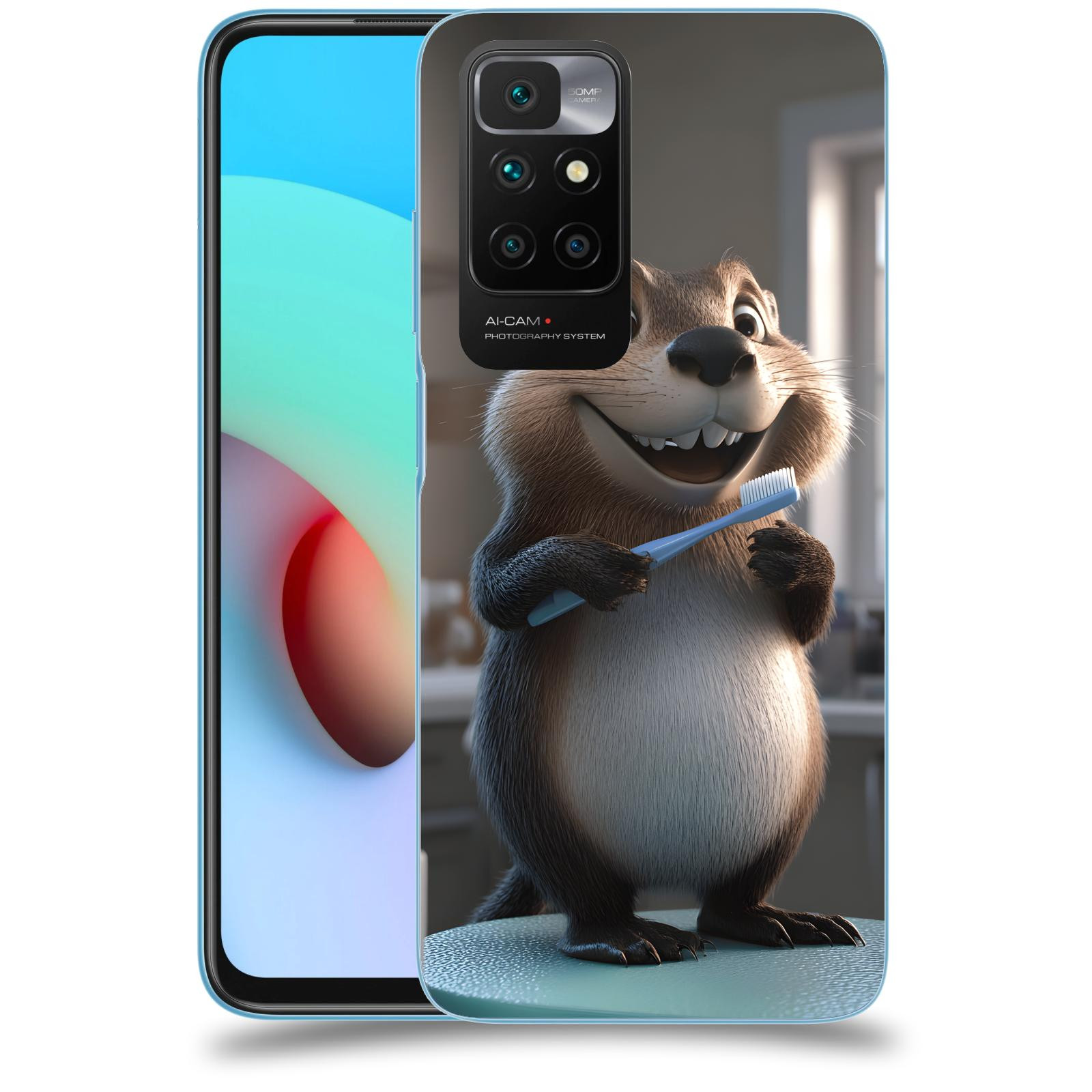 ACOVER Kryt na mobil Xiaomi Redmi 10 (2022) - Bobr zubař