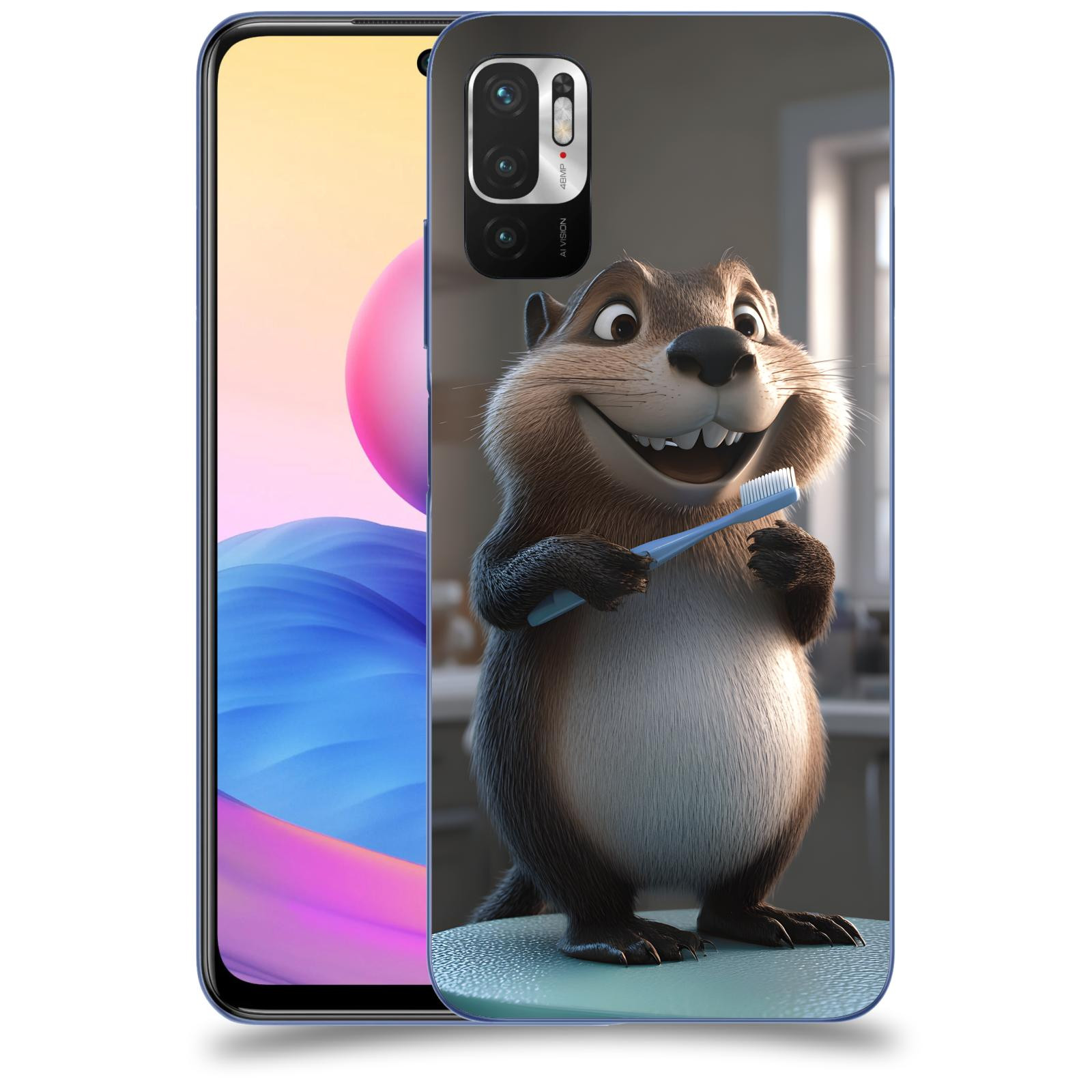 ACOVER Kryt na mobil Xiaomi Redmi Note 10 5G - Bobr zubař