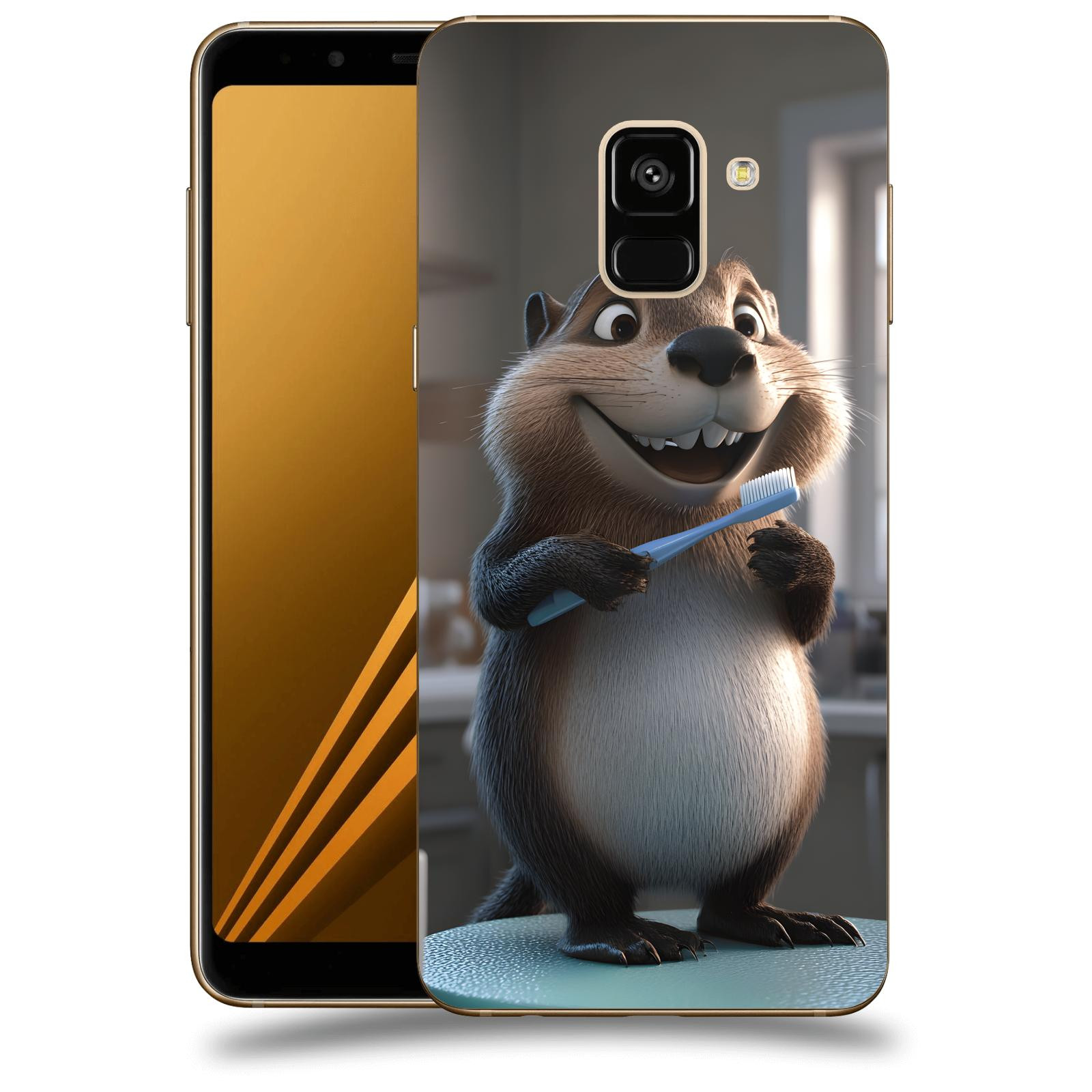 ACOVER Kryt na mobil Samsung Galaxy A8 2018 A530F - Bobr zubař