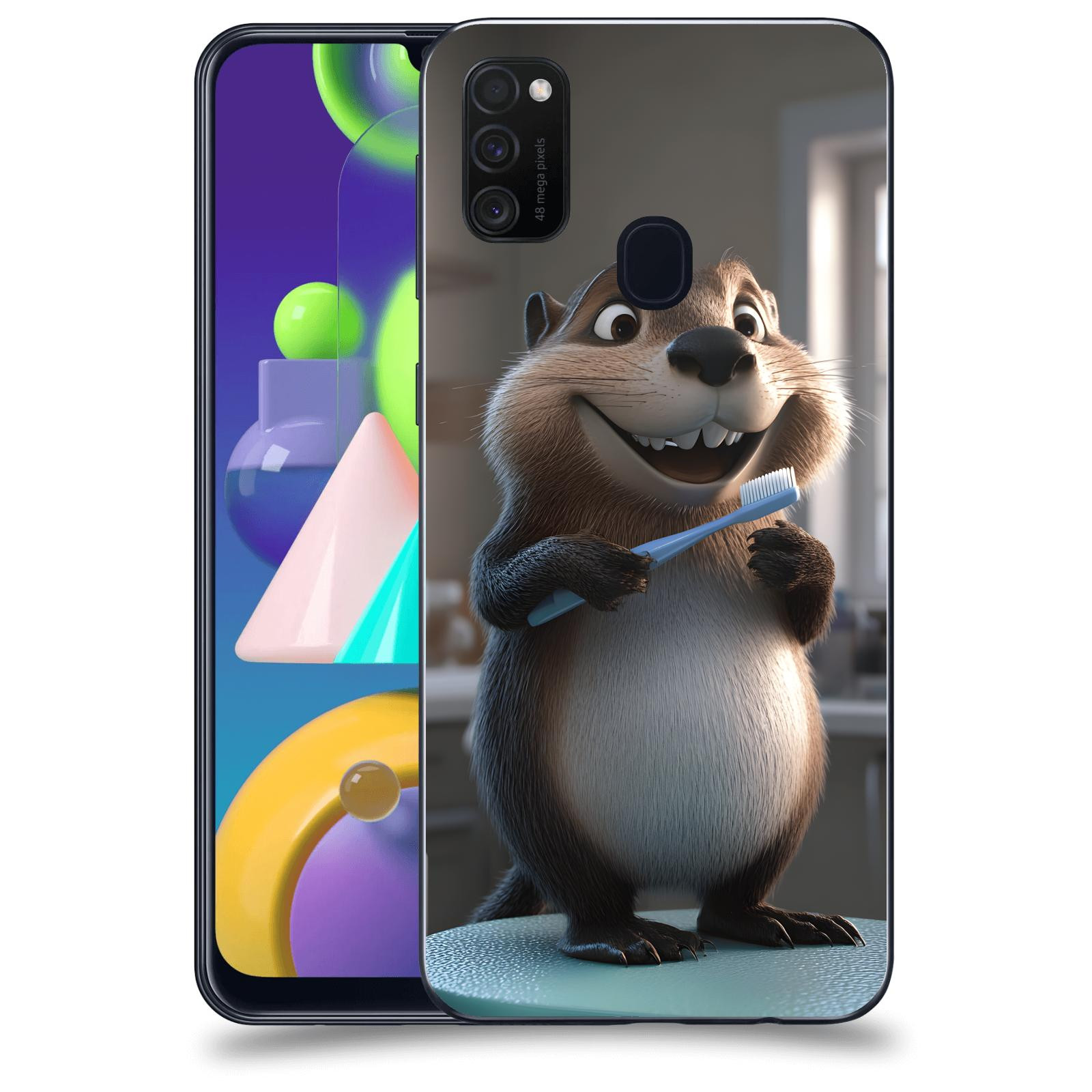 ACOVER Kryt na mobil Samsung Galaxy M21 M215F - Bobr zubař