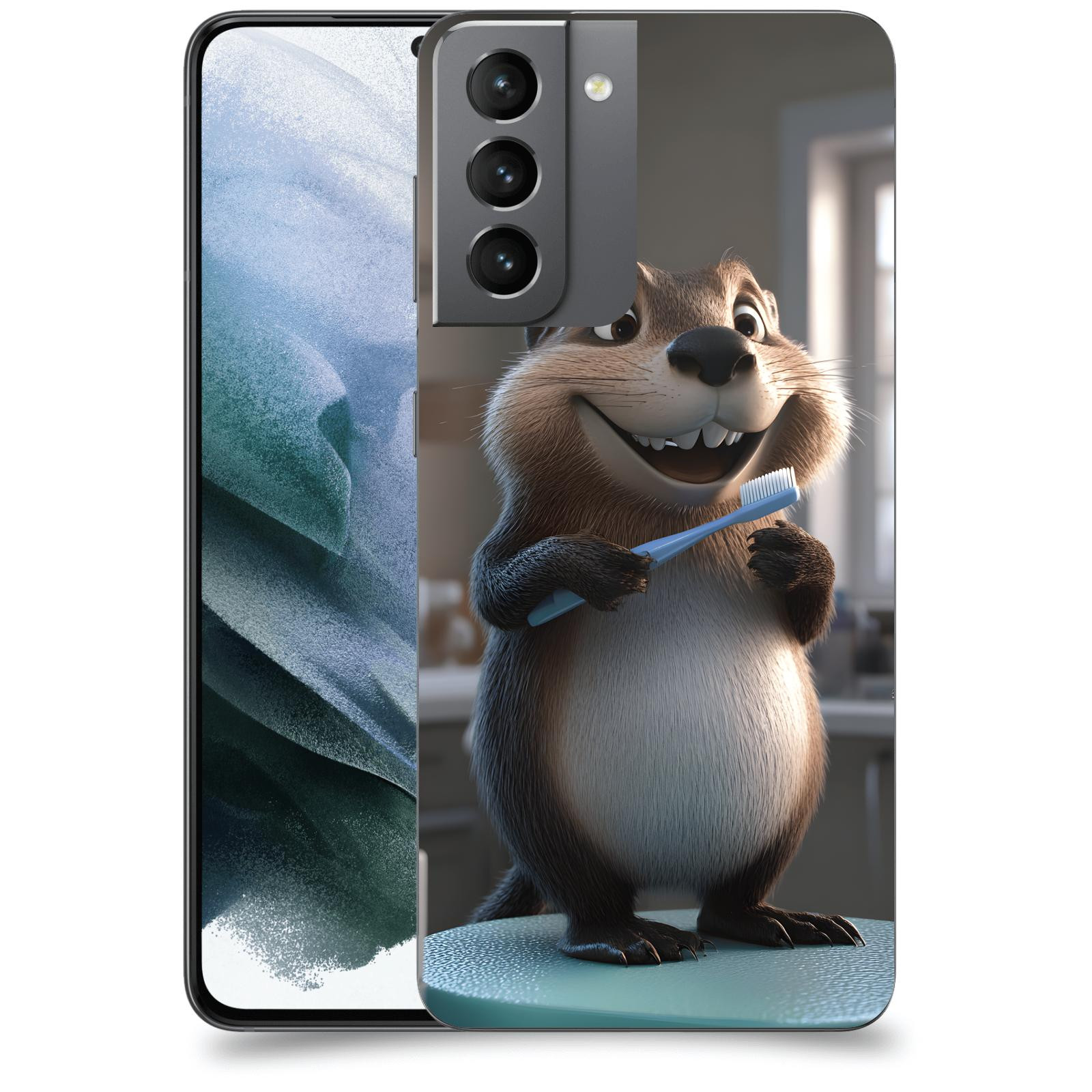 ACOVER Kryt na mobil Samsung Galaxy S21 G991B - Bobr zubař