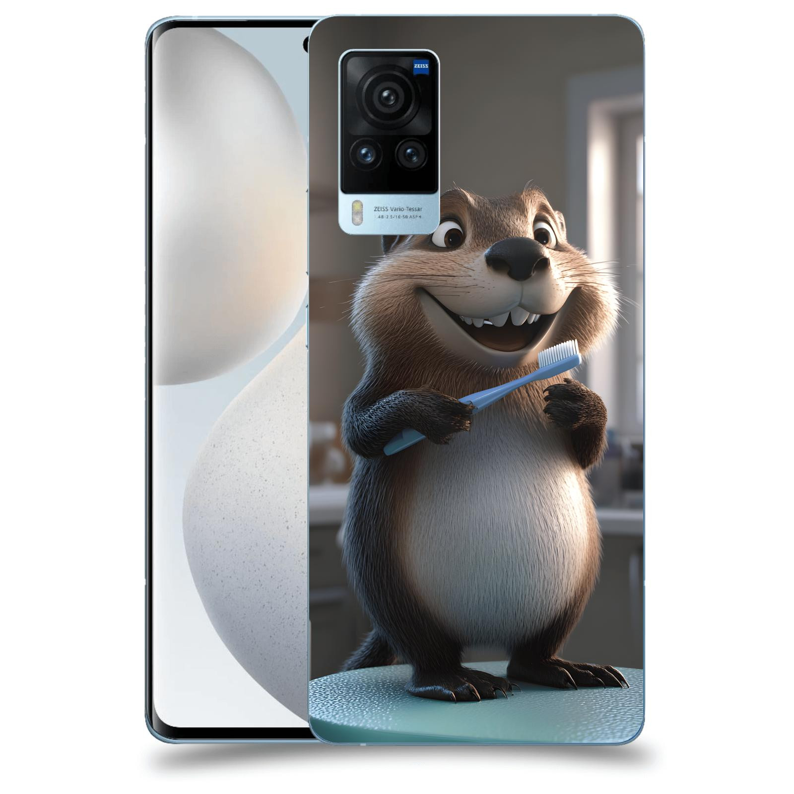 ACOVER Kryt na mobil Vivo X60 Pro 5G - Bobr zubař