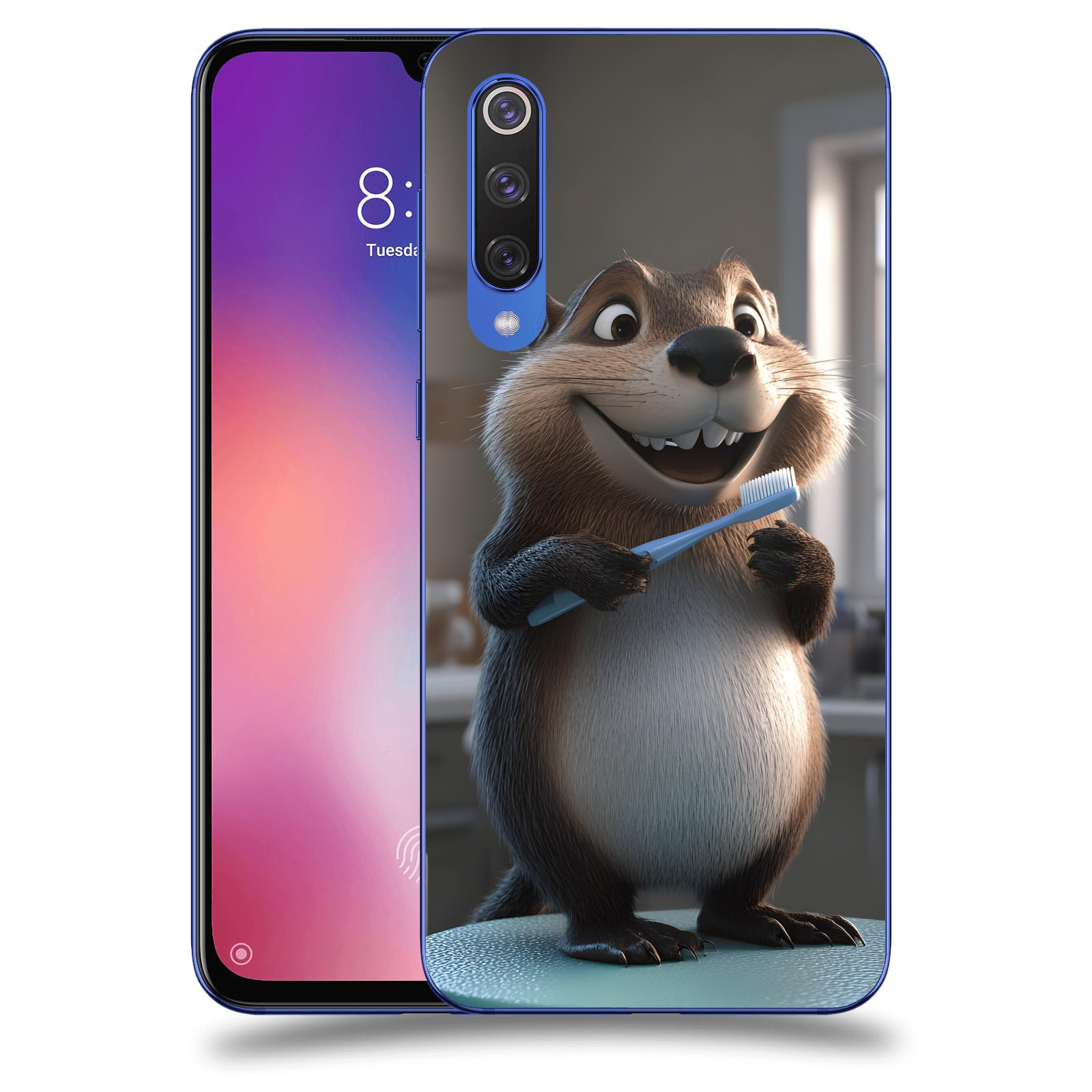 ACOVER Kryt na mobil Xiaomi Mi 9 SE - Bobr zubař