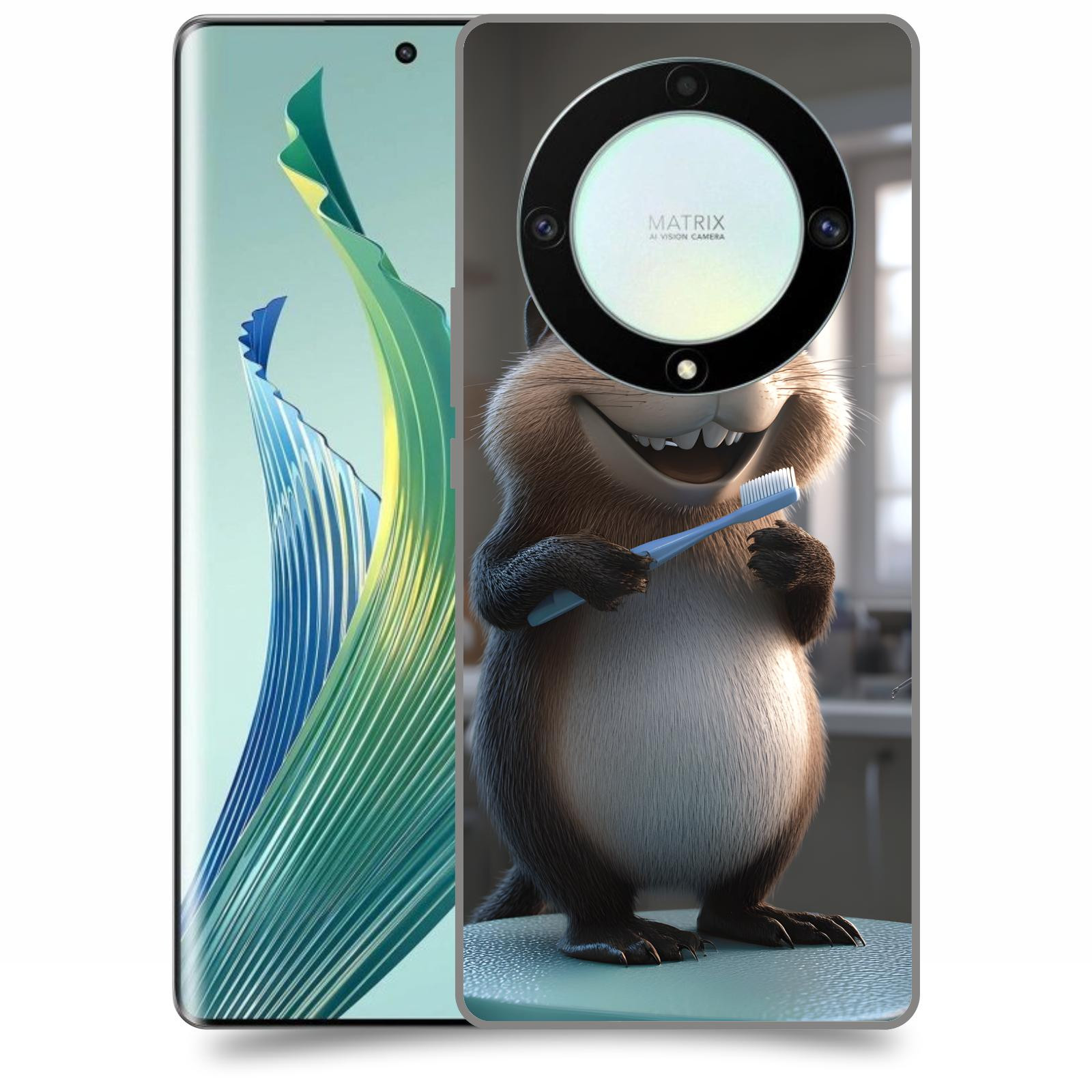ACOVER Kryt na mobil Honor Magic 5 Lite 5G - Bobr zubař