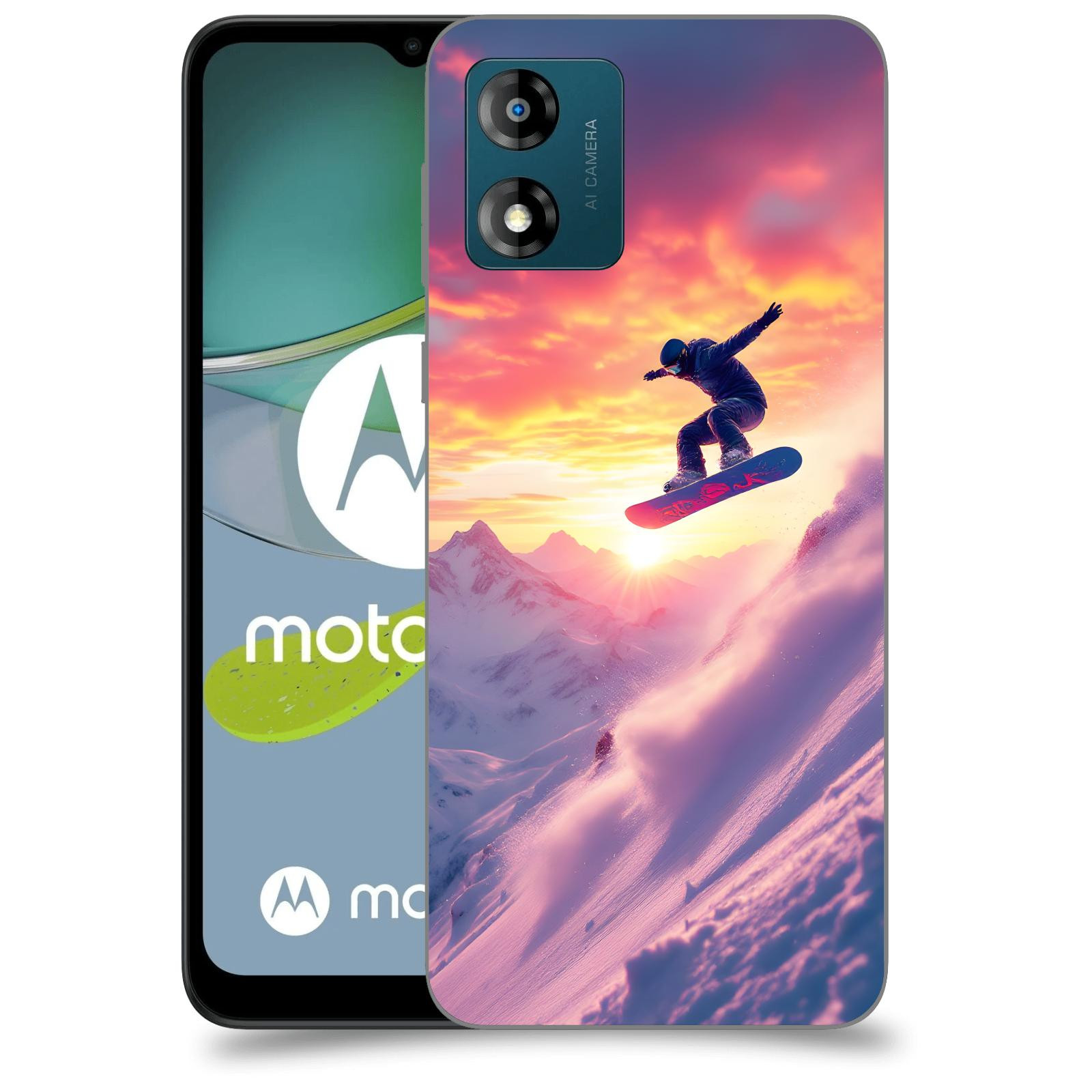 ACOVER Kryt na mobil Motorola Moto E13 - Snowboard