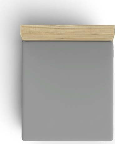Tmavě šedé napínací bavlněné prostěradlo 140x200 cm – Mijolnir
