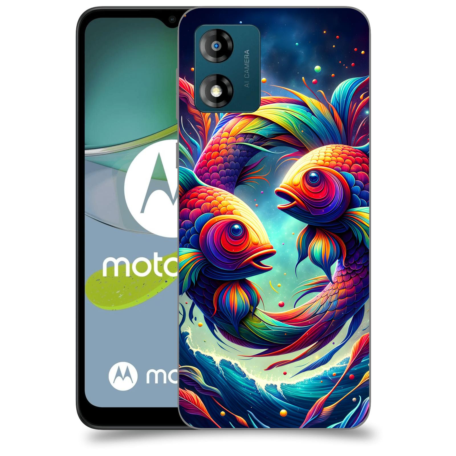 ACOVER Kryt na mobil Motorola Moto E13 - Ryby