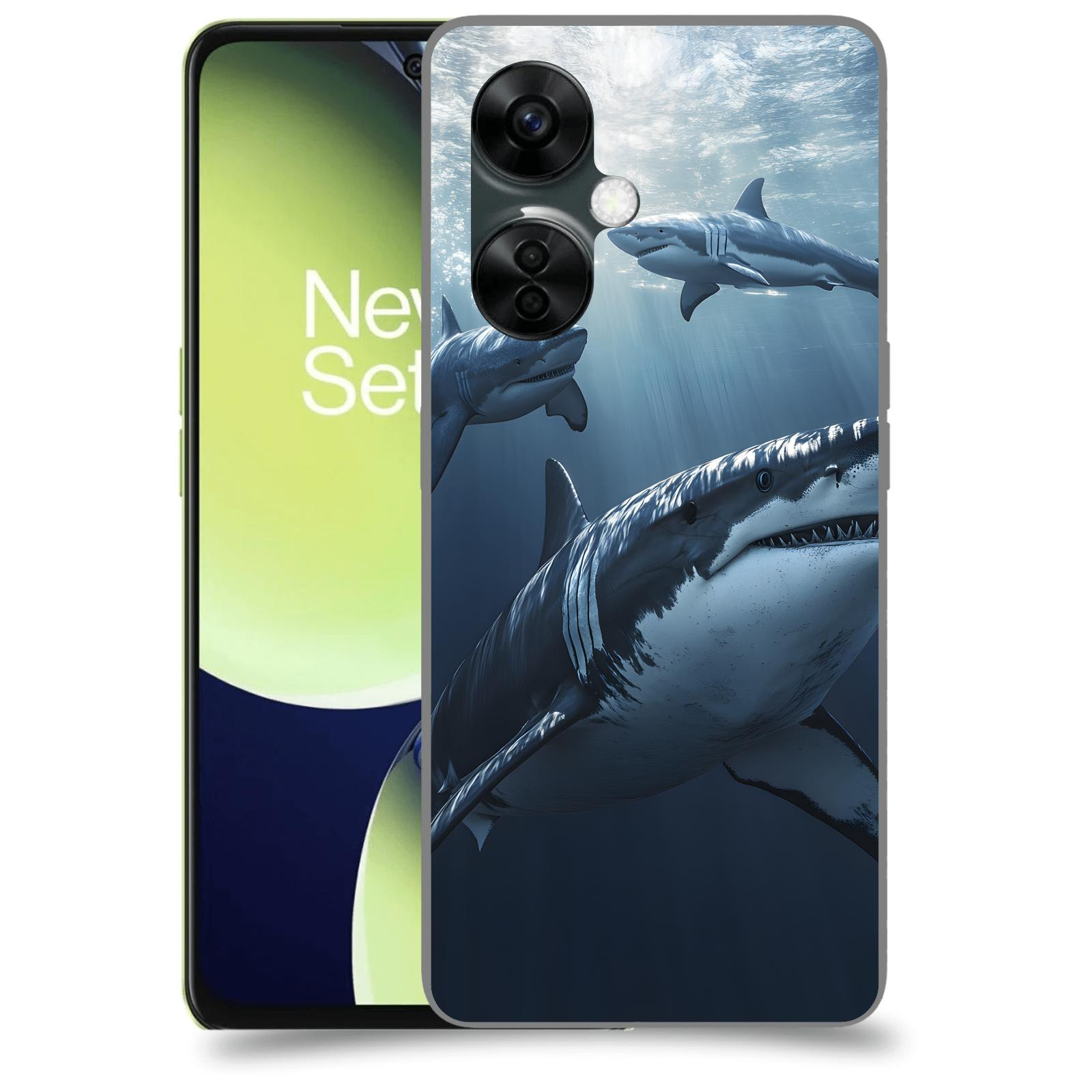 ACOVER Kryt na mobil OnePlus Nord CE 3 Lite 5G - Žraloci
