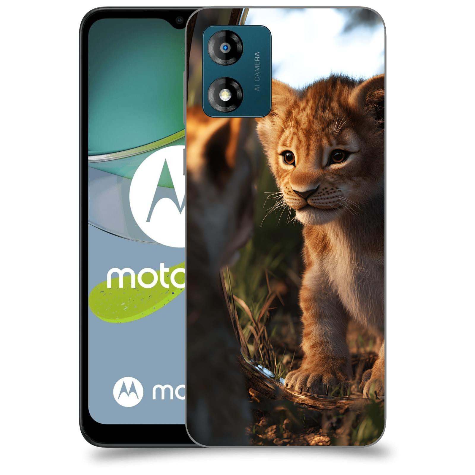 ACOVER Kryt na mobil Motorola Moto E13 - Lvíče