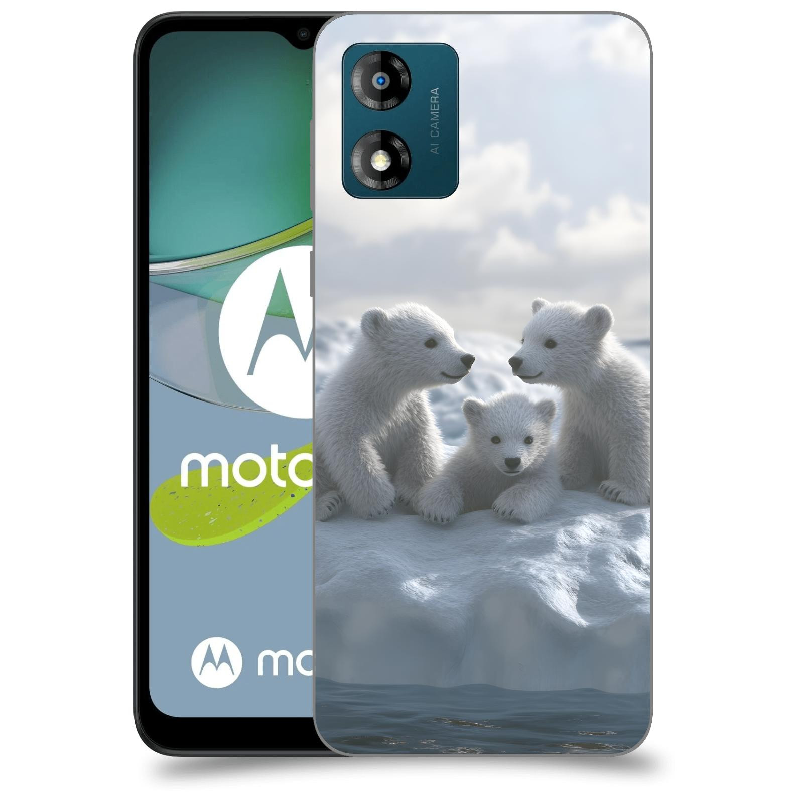 ACOVER Kryt na mobil Motorola Moto E13 - Medvíďata