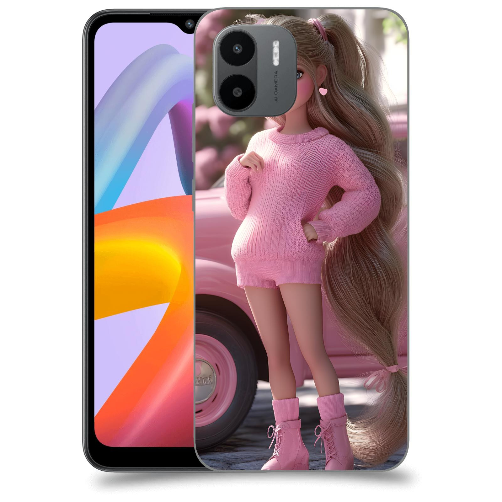 ACOVER Kryt na mobil Xiaomi Redmi A2+ - Girl with pink car
