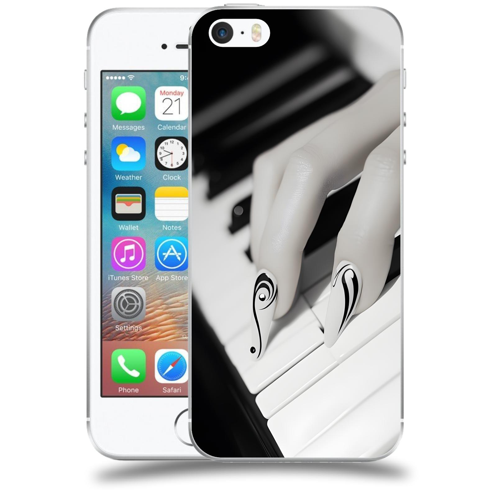 ACOVER Kryt na mobil Apple iPhone 5/5S/SE - Piano
