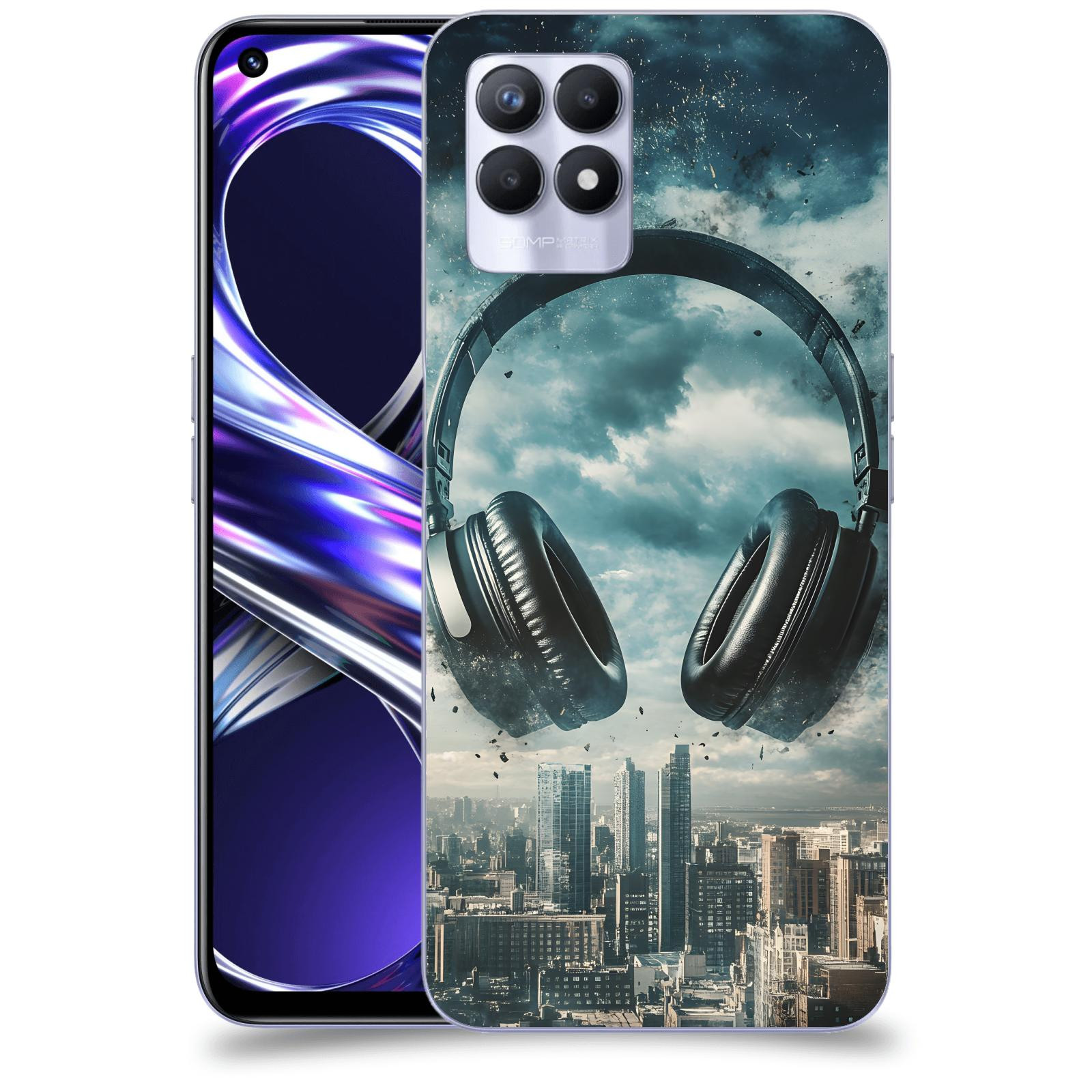 ACOVER Kryt na mobil Realme 8i - Sluchátka