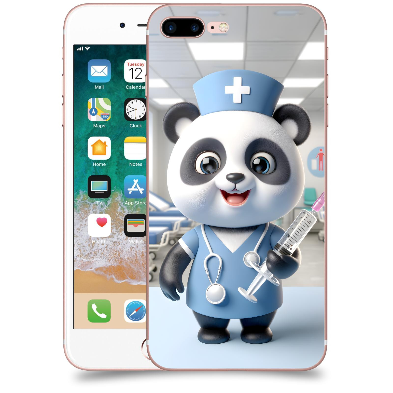 ACOVER Kryt na mobil Apple iPhone 7 Plus - Panda doktor 2