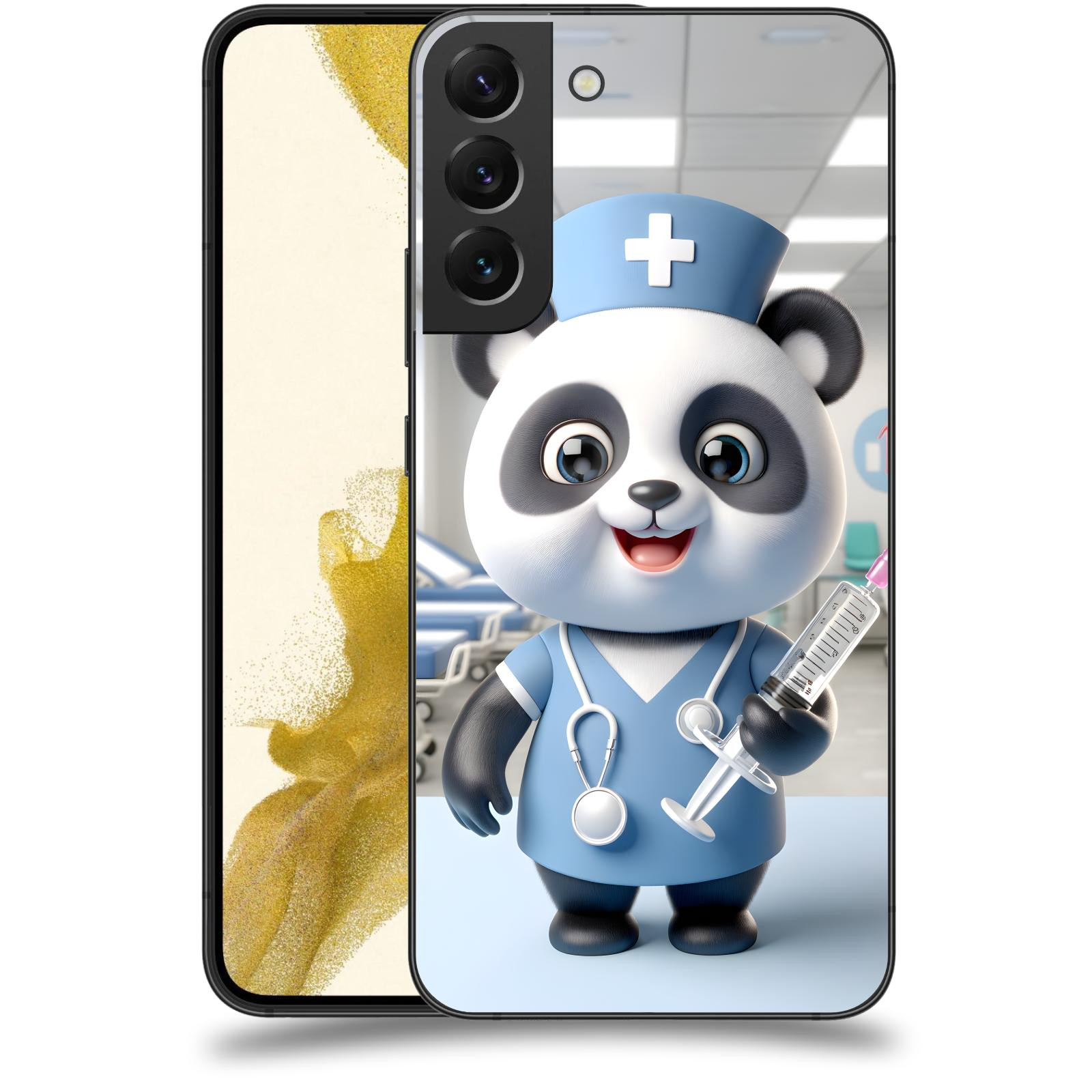 ACOVER Kryt na mobil Samsung Galaxy S22+ 5G - Panda doktor 2