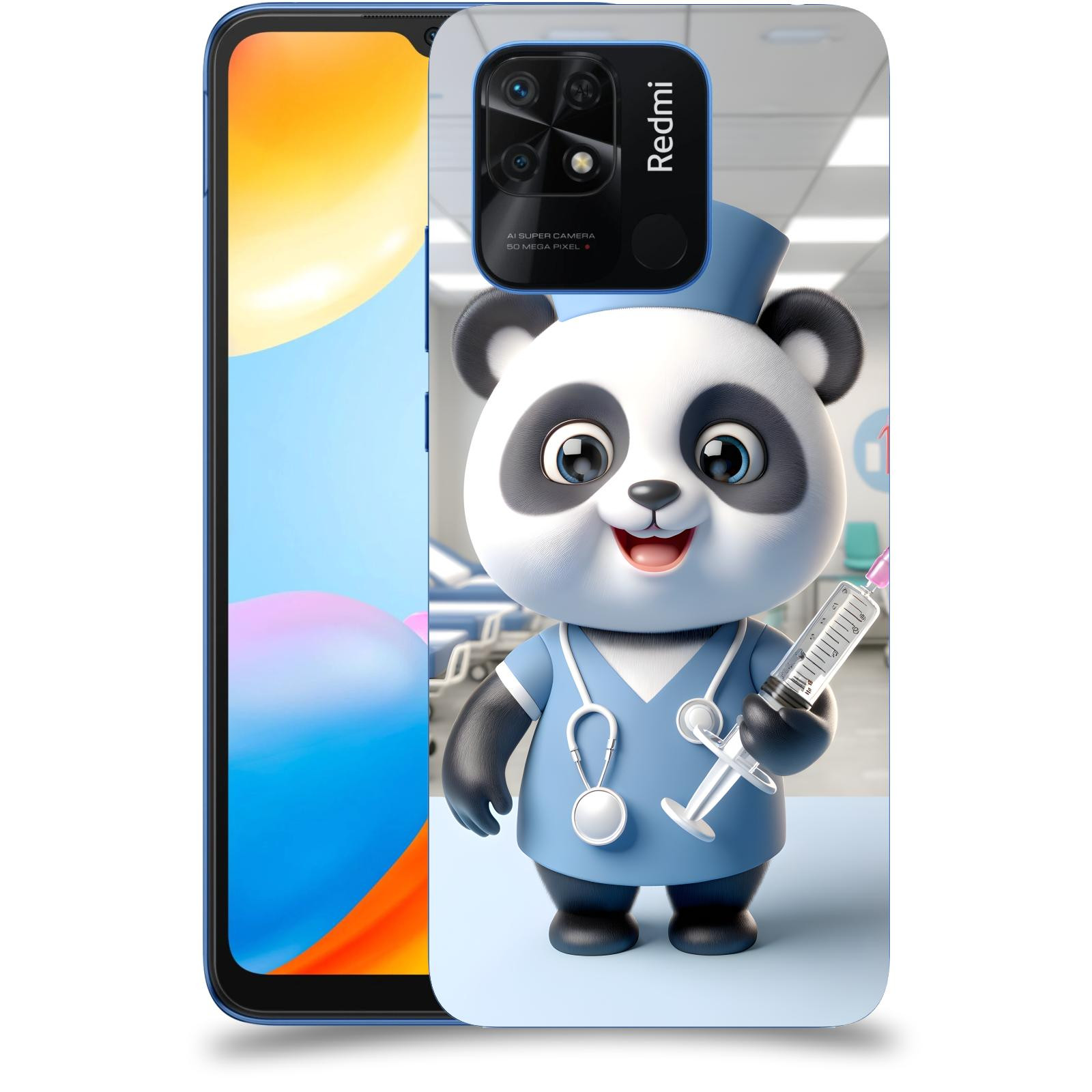 ACOVER Kryt na mobil Xiaomi Redmi 10C - Panda doktor 2
