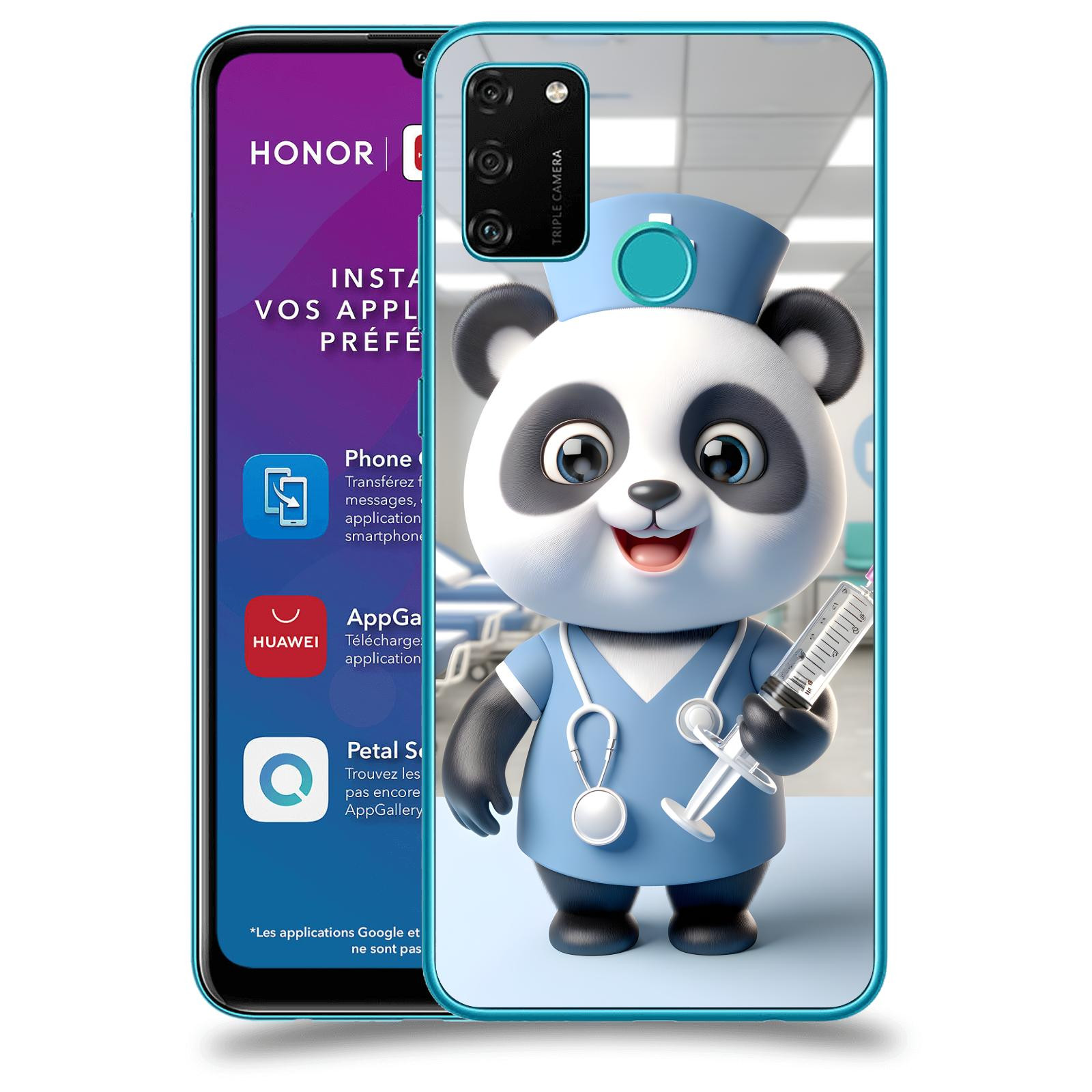 ACOVER Kryt na mobil Honor 9A - Panda doktor 2