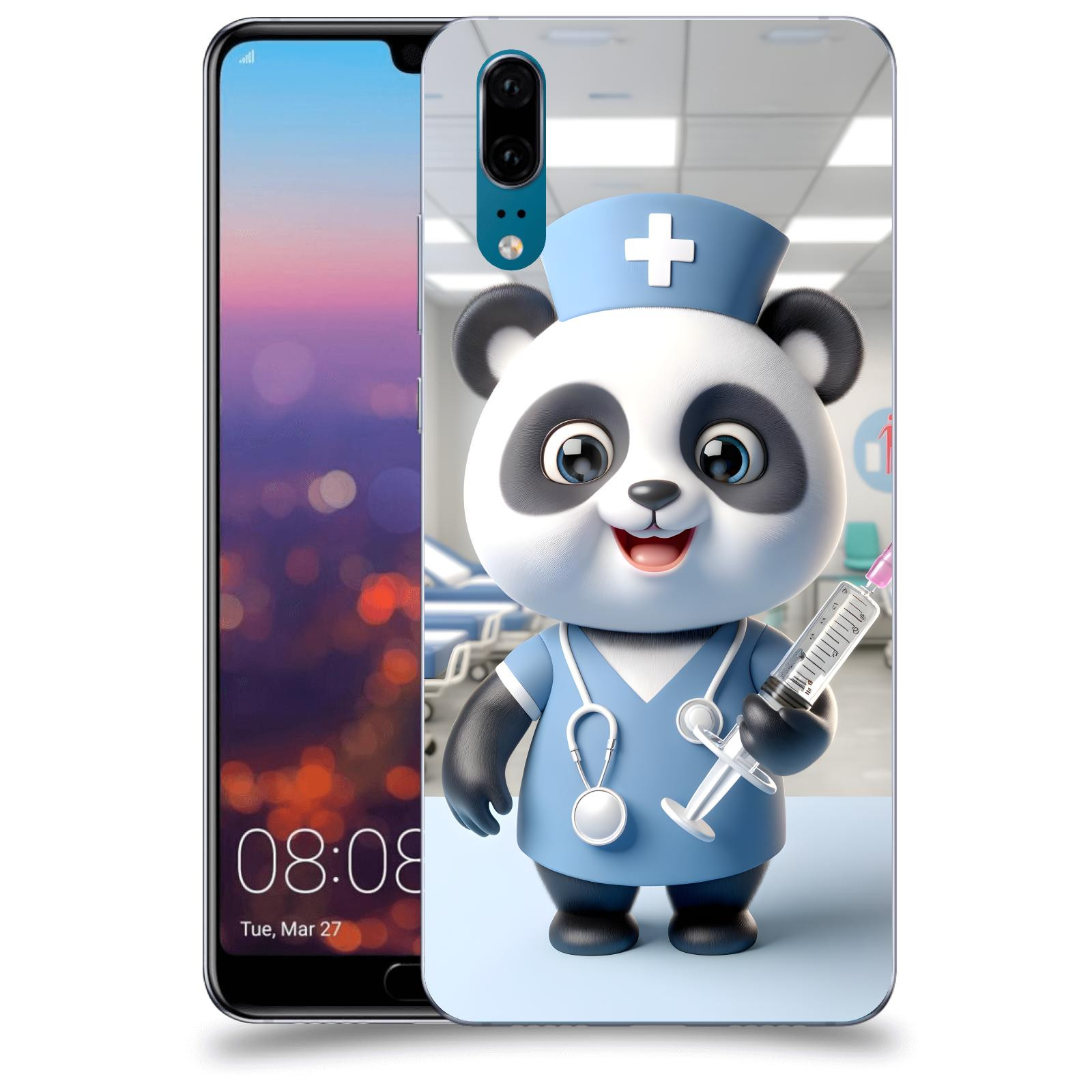 ACOVER Kryt na mobil Huawei P20 - Panda doktor 2