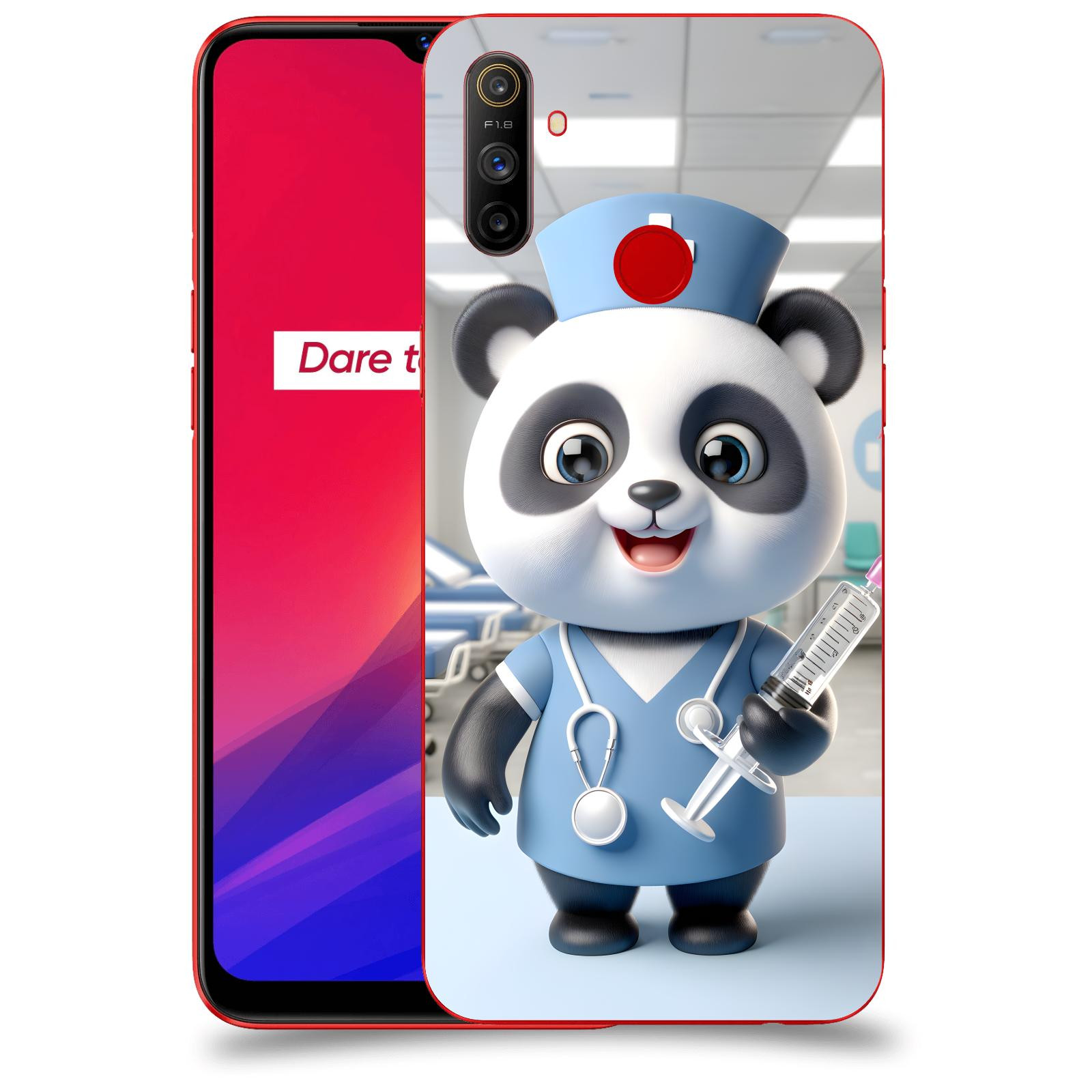 ACOVER Kryt na mobil Realme C3 - Panda doktor 2