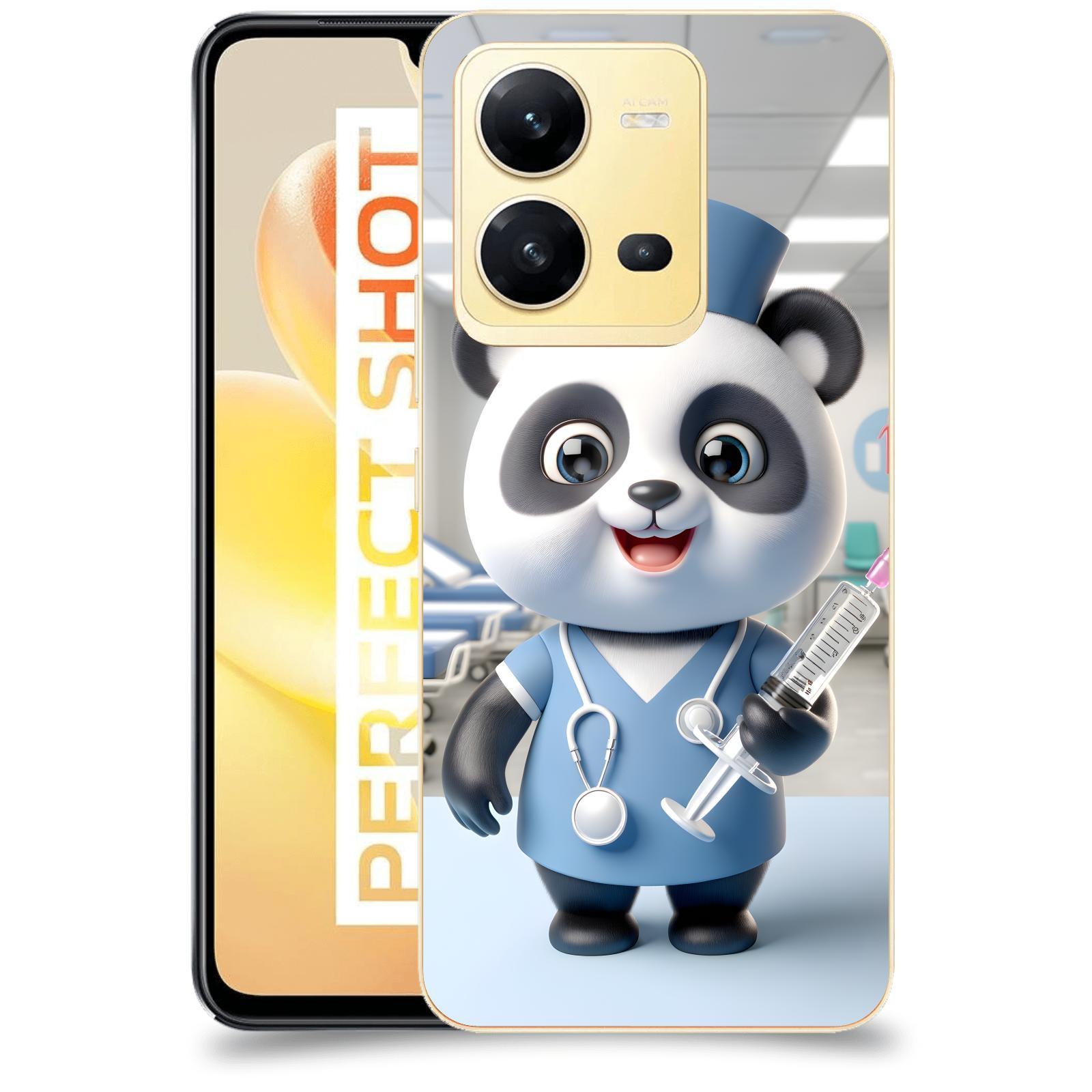 ACOVER Kryt na mobil Vivo X80 Lite - Panda doktor 2
