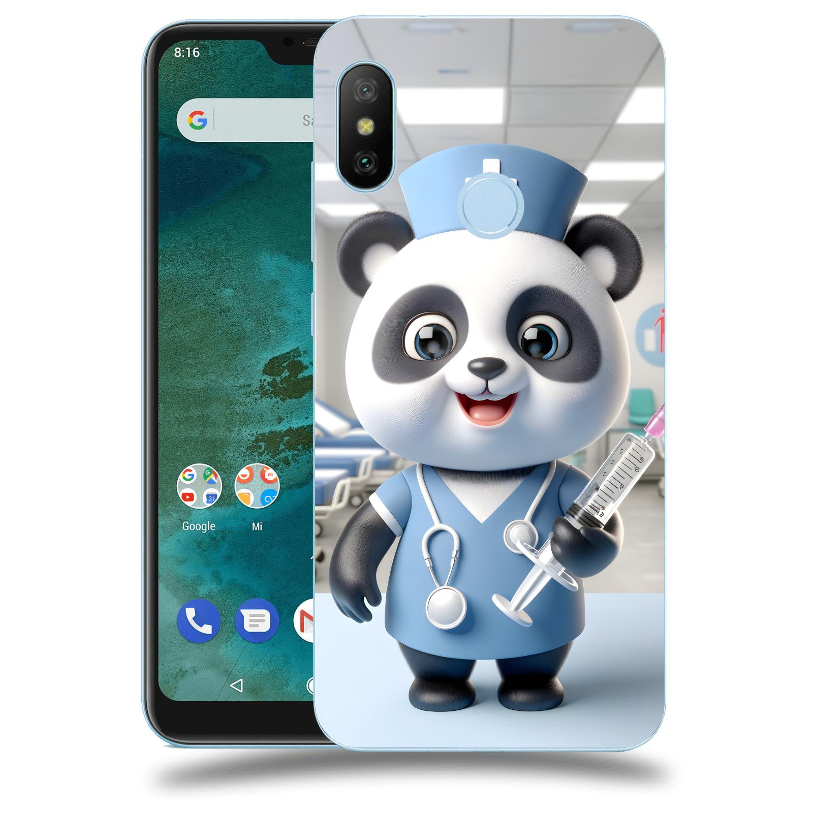 ACOVER Kryt na mobil Xiaomi Mi A2 Lite - Panda doktor 2