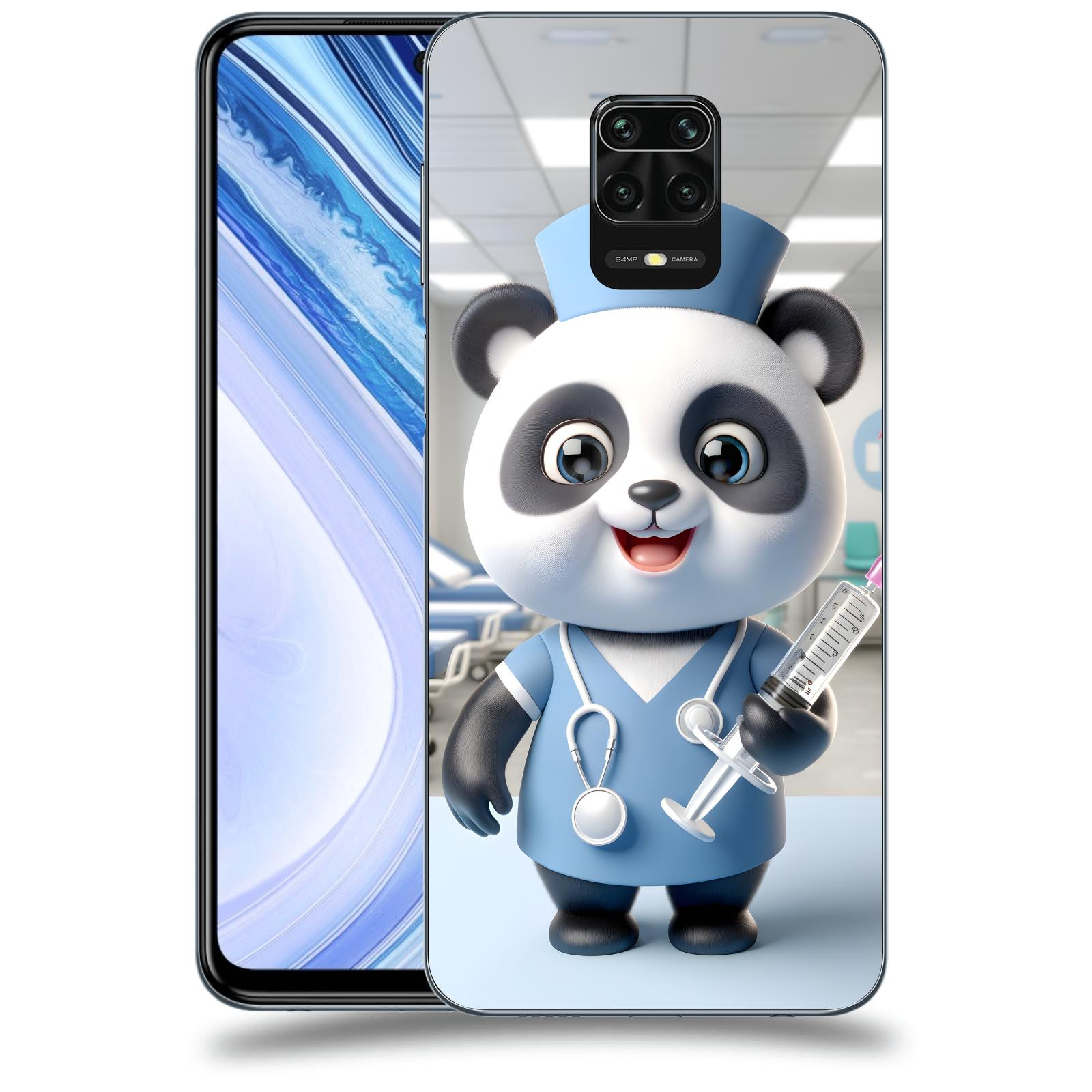 ACOVER Kryt na mobil Xiaomi Redmi Note 9 Pro - Panda doktor 2