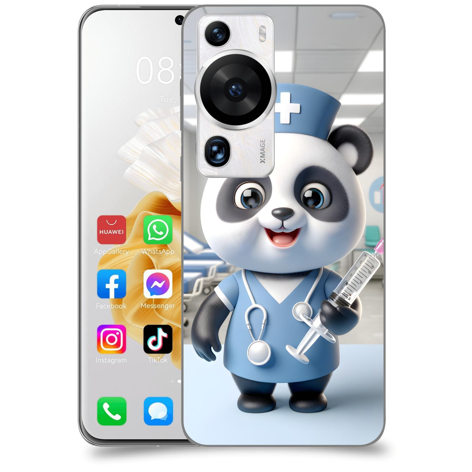 ACOVER Kryt na mobil Huawei P60 Pro - Panda doktor 2