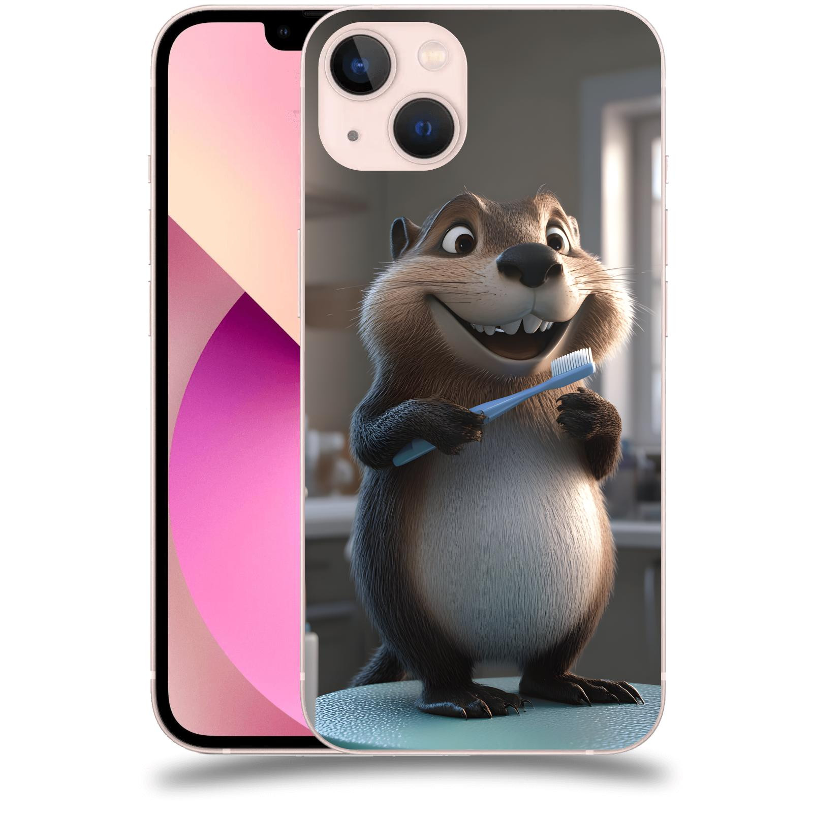 ACOVER Kryt na mobil Apple iPhone 13 - Bobr zubař