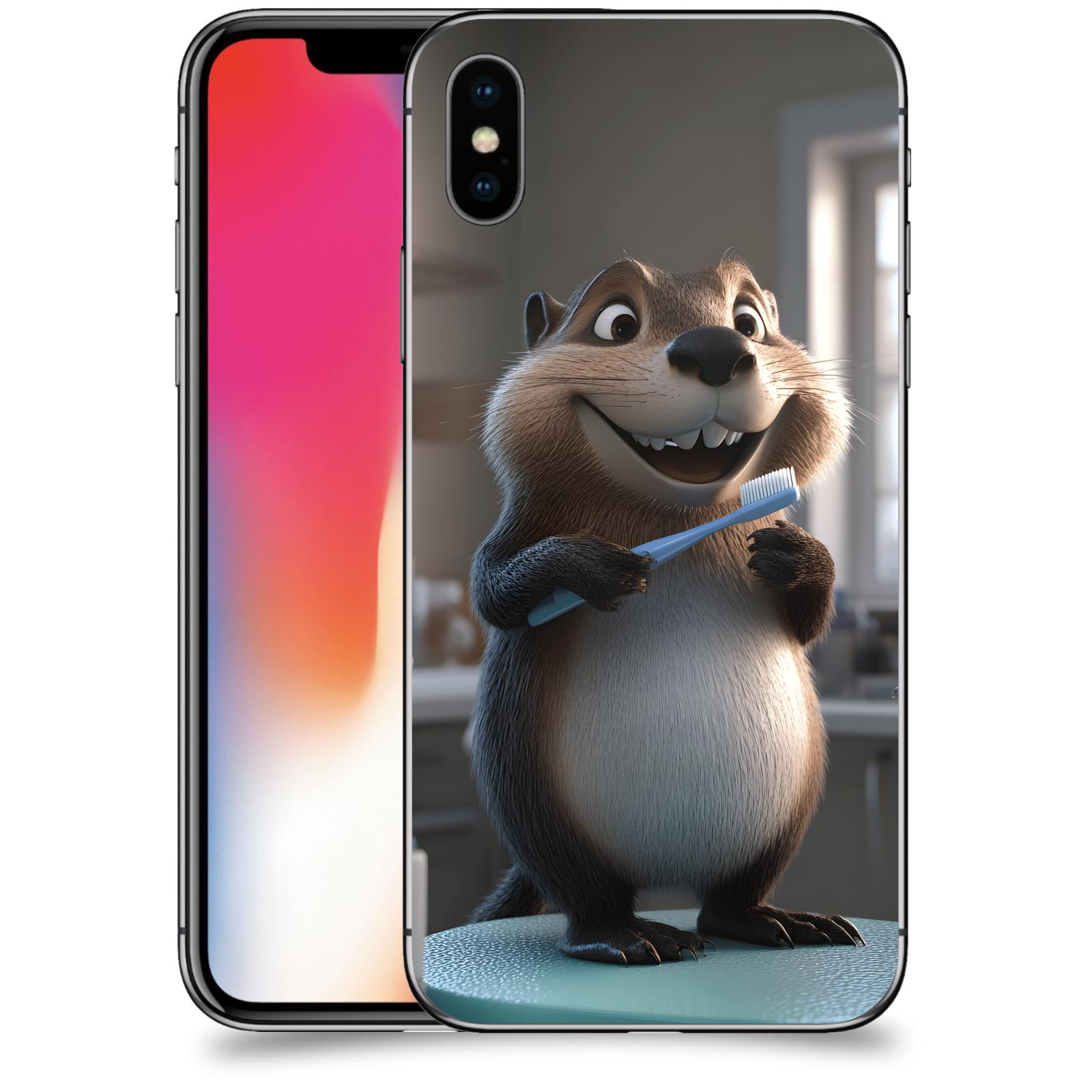 ACOVER Kryt na mobil Apple iPhone X/XS - Bobr zubař