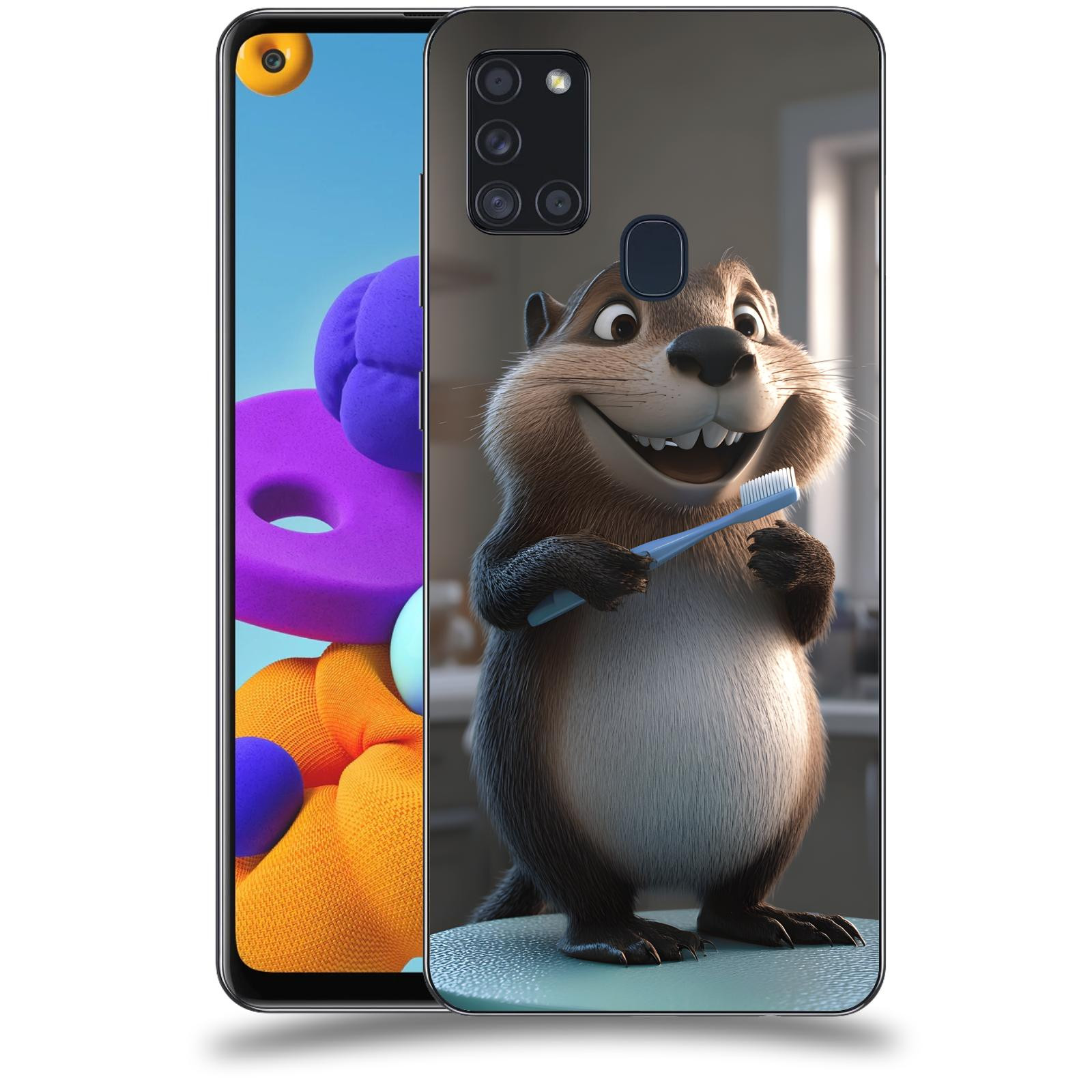 ACOVER Kryt na mobil Samsung Galaxy A21s - Bobr zubař