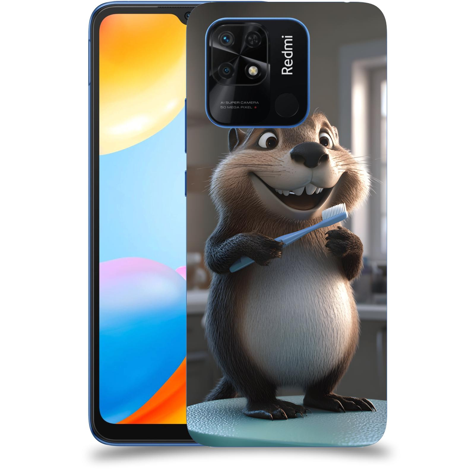 ACOVER Kryt na mobil Xiaomi Redmi 10C - Bobr zubař