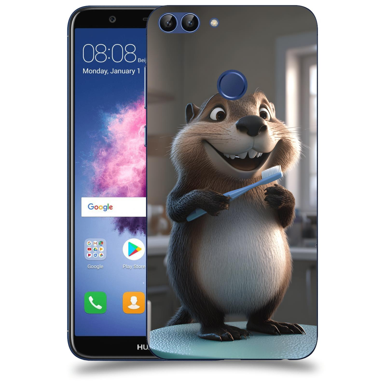 ACOVER Kryt na mobil Huawei P Smart - Bobr zubař