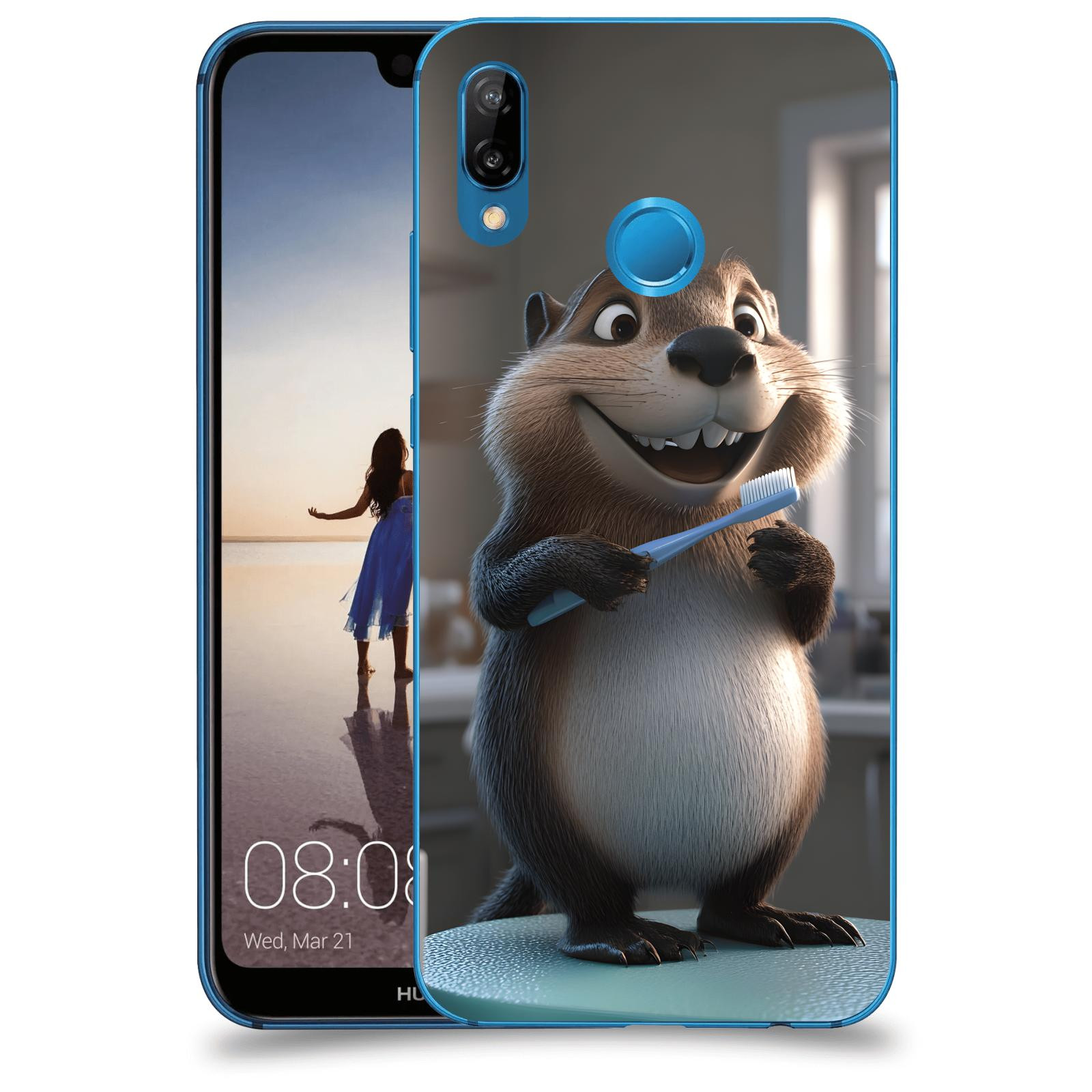 ACOVER Kryt na mobil Huawei P20 Lite - Bobr zubař