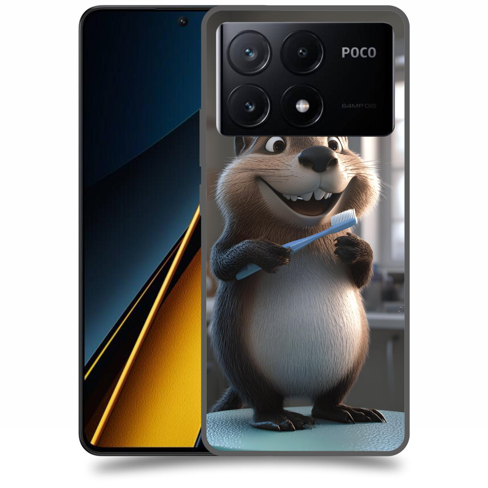 ACOVER Kryt na mobil Poco X6 Pro 5G - Bobr zubař