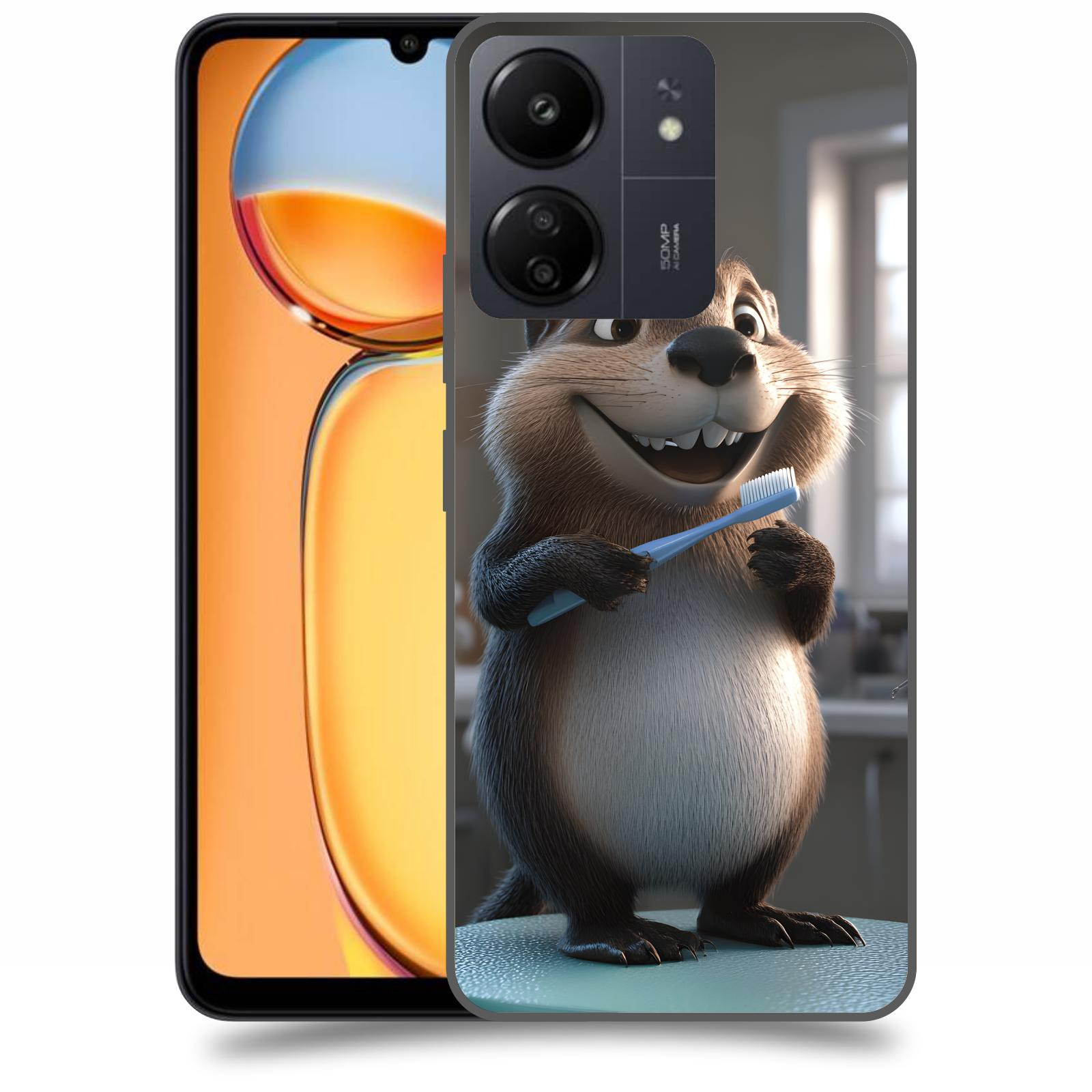 ACOVER Kryt na mobil Xiaomi Redmi 13C  Bobr zubař
