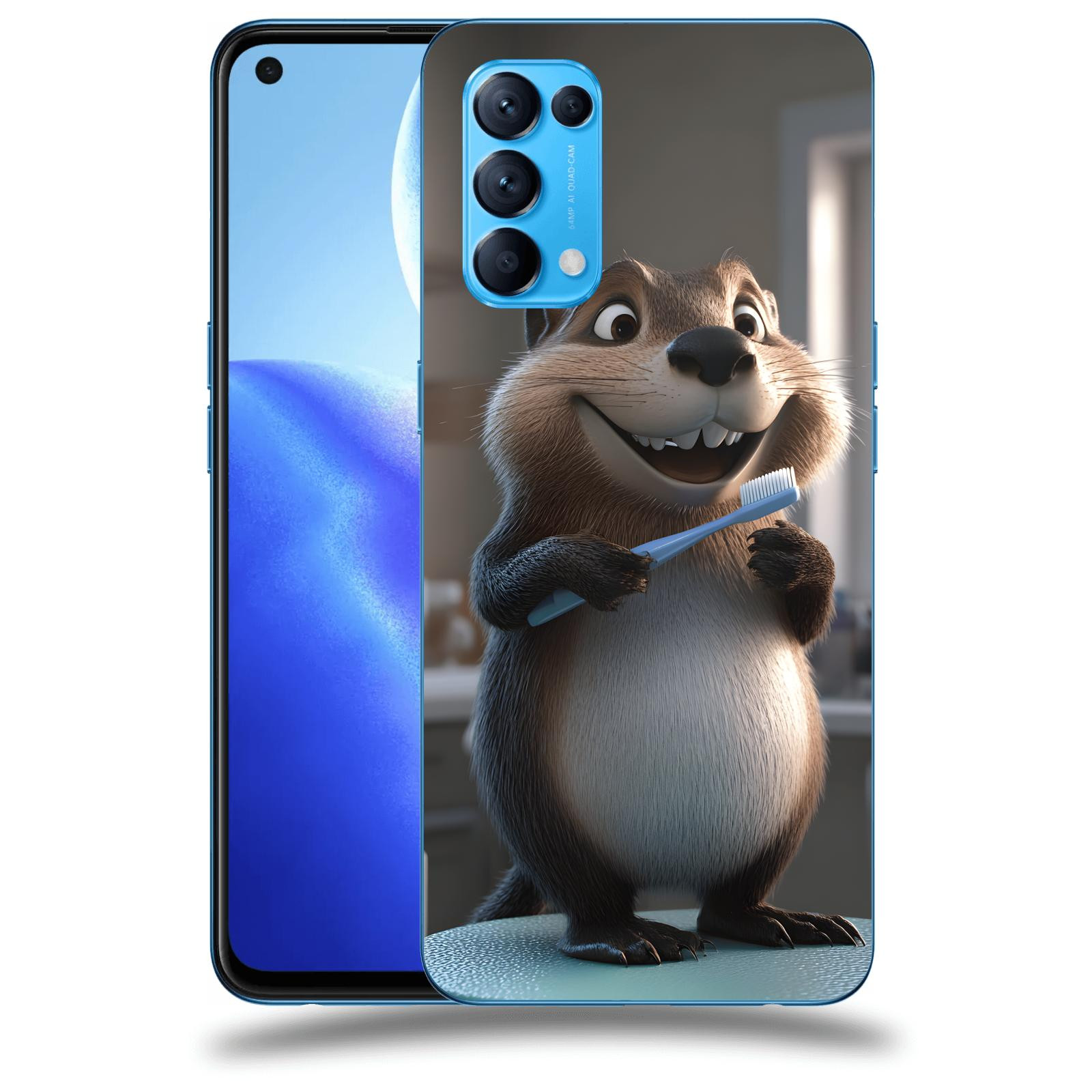 ACOVER Kryt na mobil OPPO Reno 5 5G - Bobr zubař