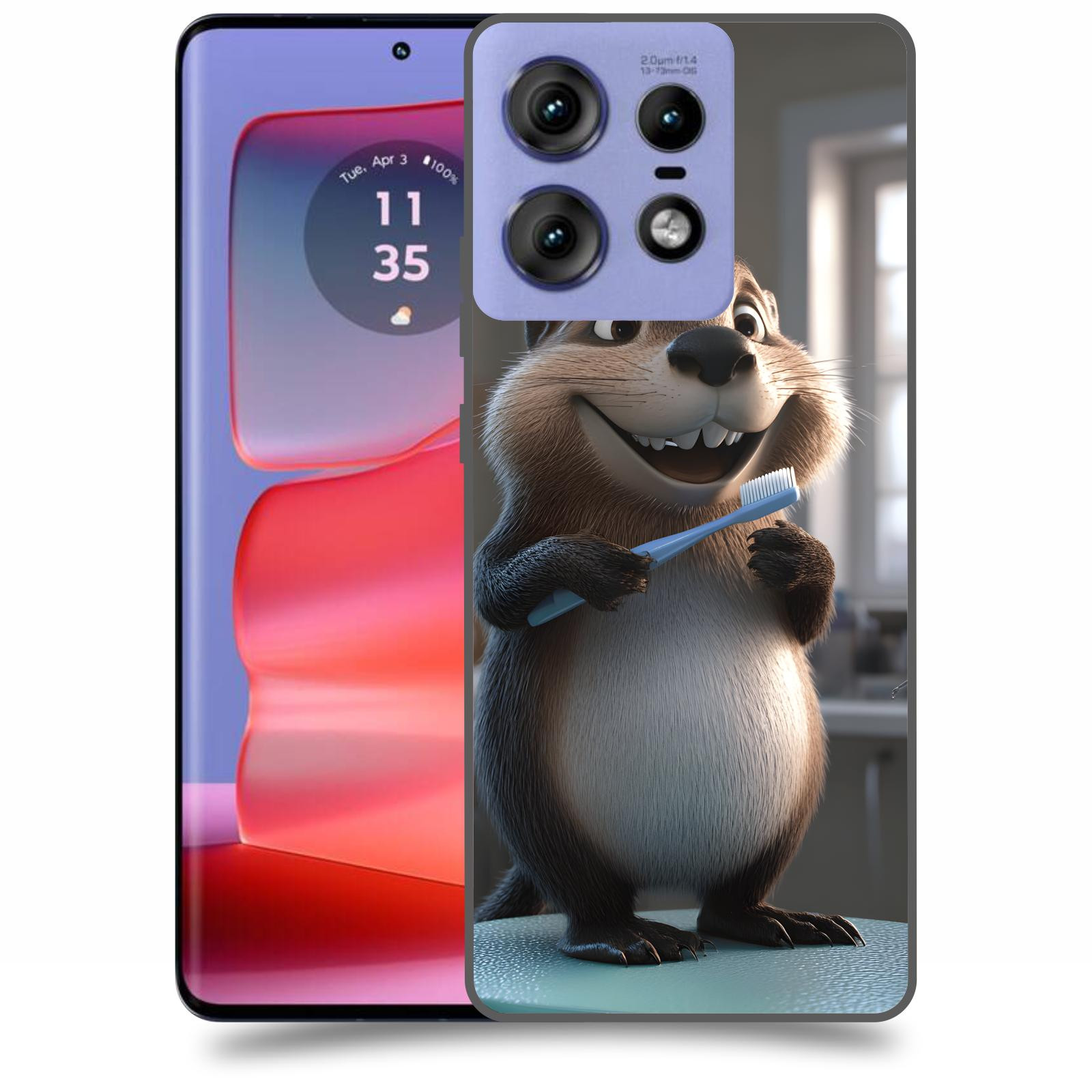 ACOVER Kryt na mobil Motorola Edge 50 Pro - Bobr zubař