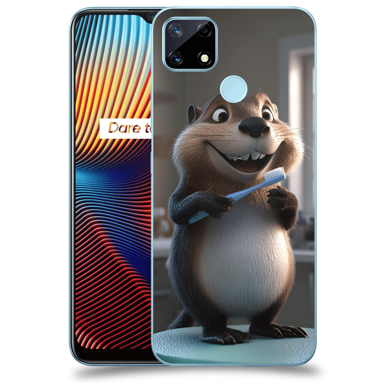 ACOVER Kryt na mobil Realme 7i - Bobr zubař