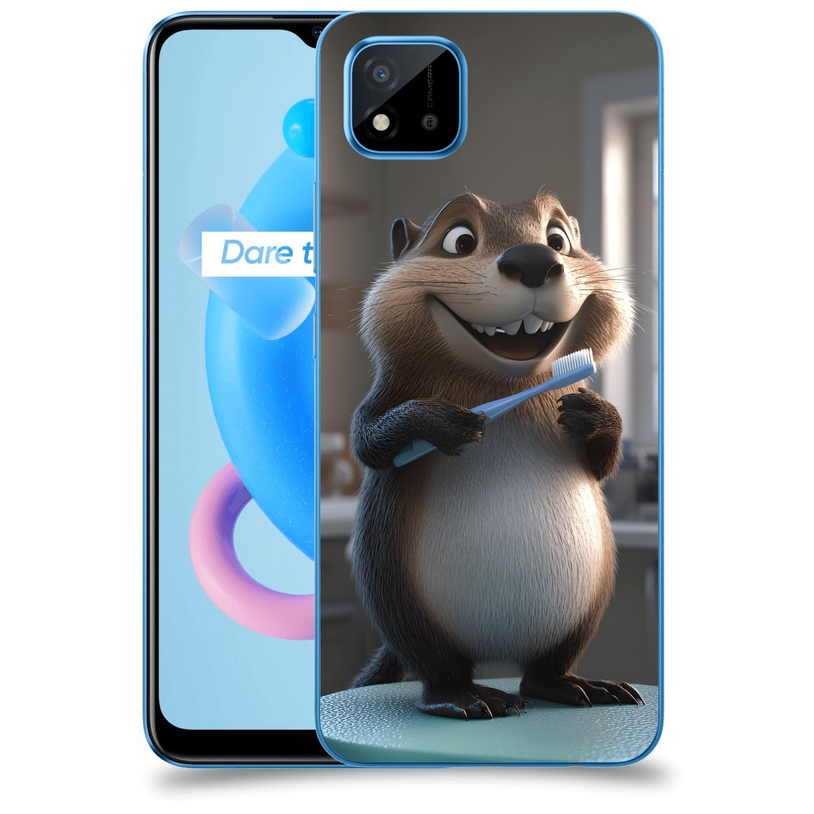 ACOVER Kryt na mobil Realme C11 (2021) - Bobr zubař
