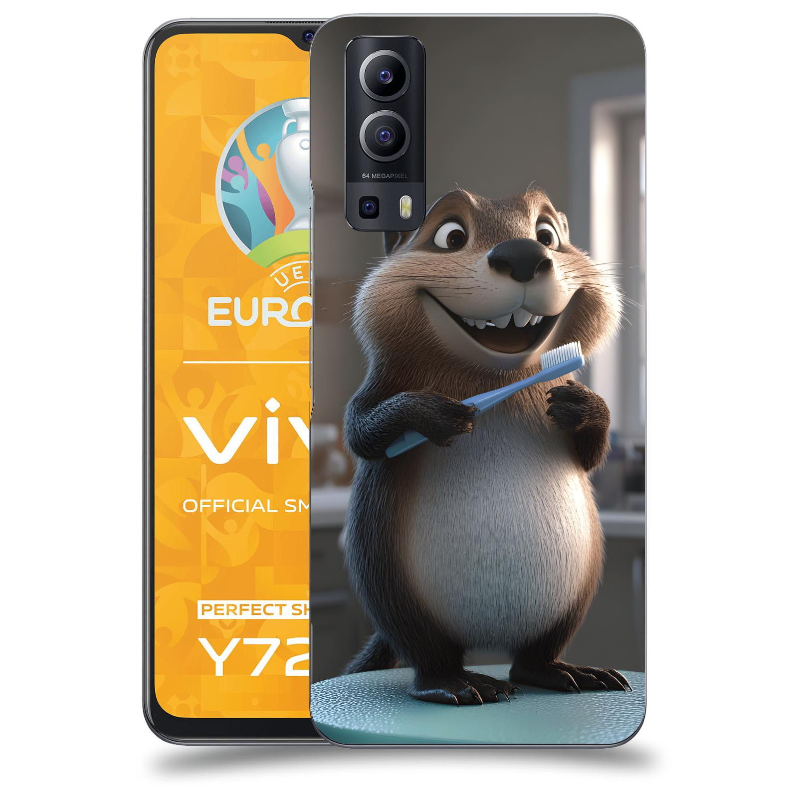 ACOVER Kryt na mobil Vivo Y72 5G - Bobr zubař