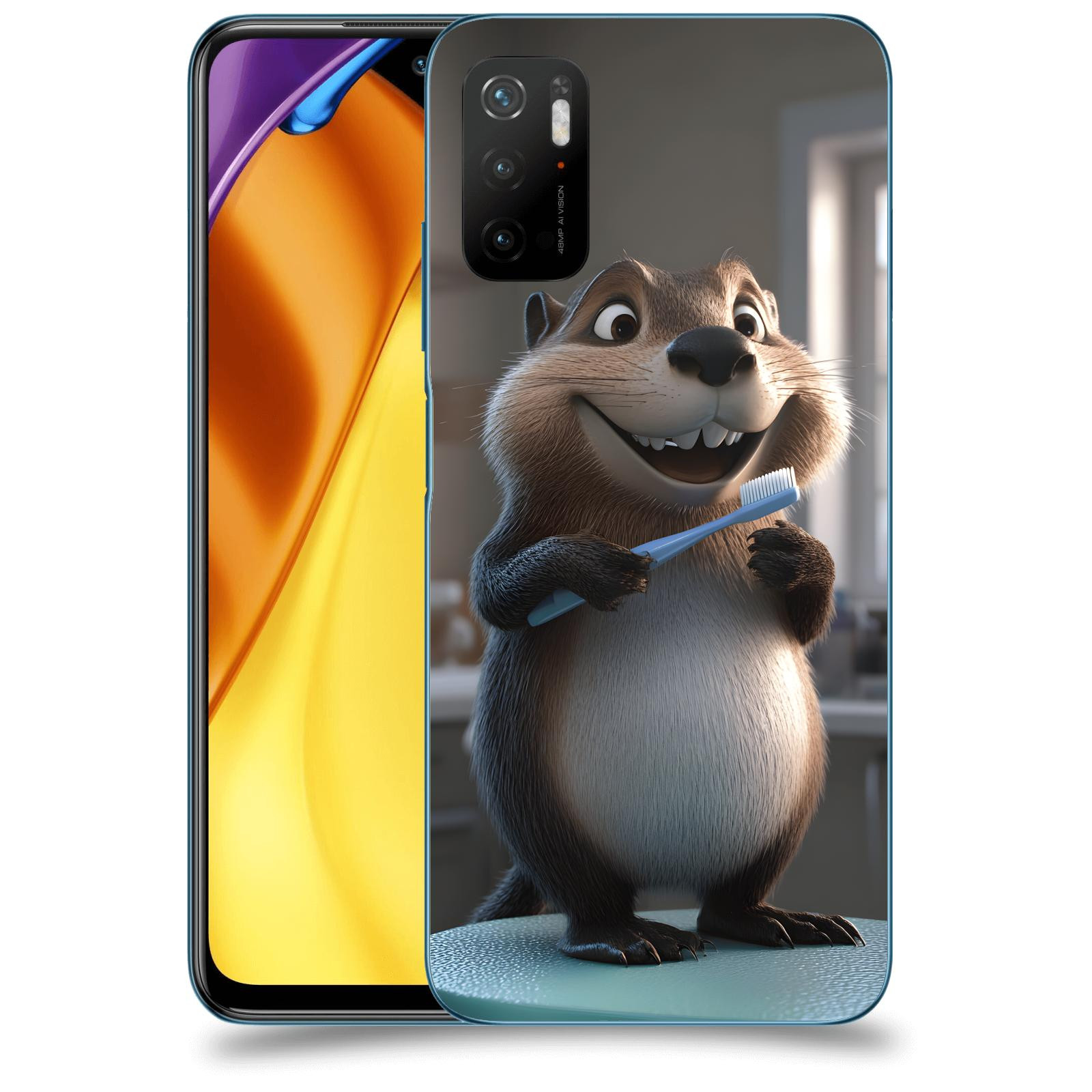 ACOVER Kryt na mobil Xiaomi Poco M3 Pro 5G - Bobr zubař