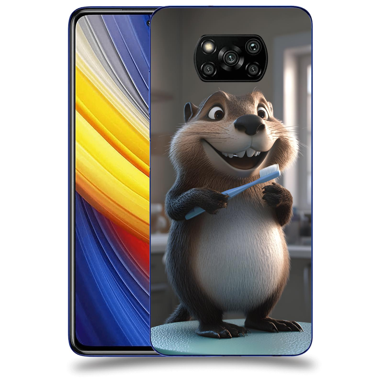 ACOVER Kryt na mobil Xiaomi Poco X3 Pro - Bobr zubař