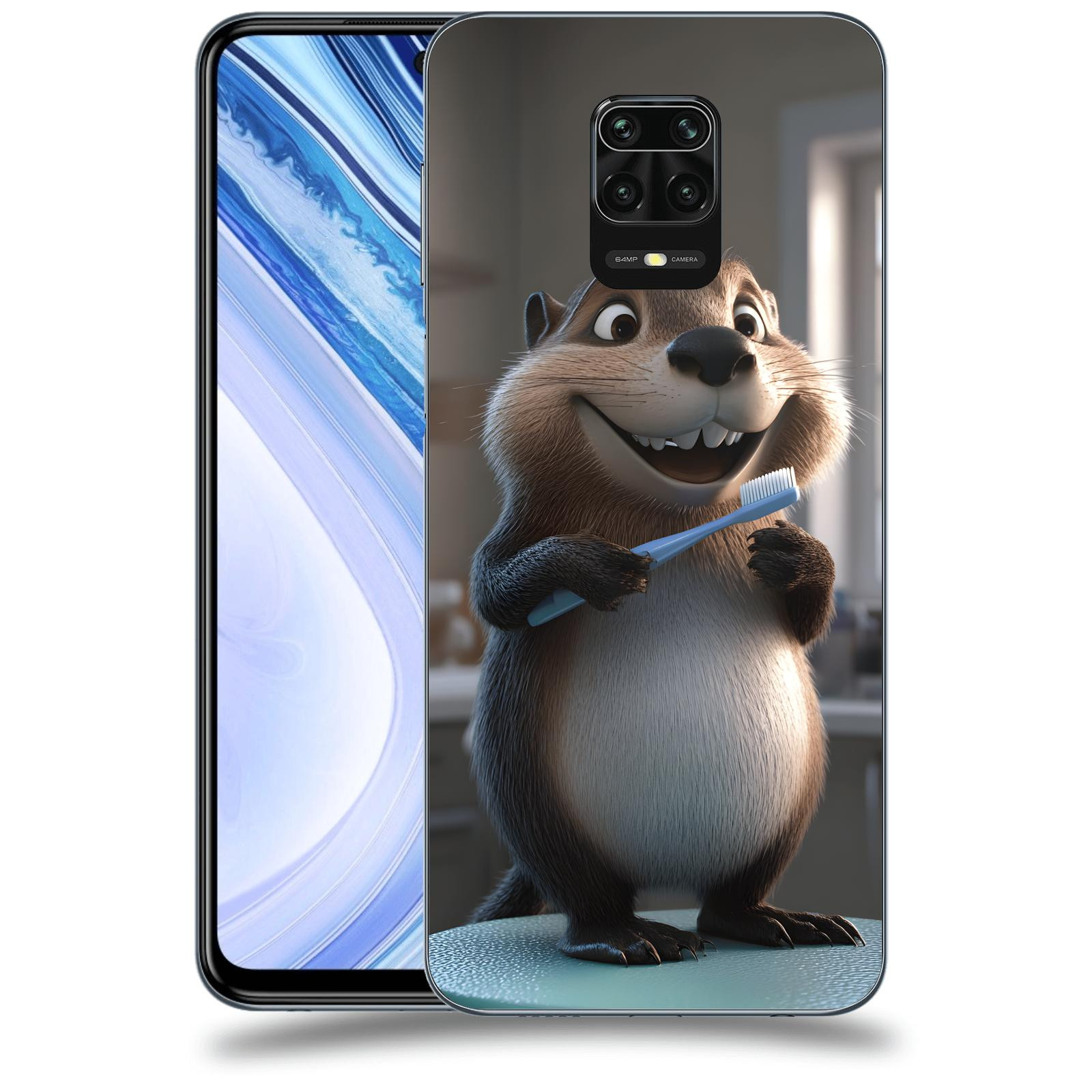 ACOVER Kryt na mobil Xiaomi Redmi Note 9 Pro - Bobr zubař