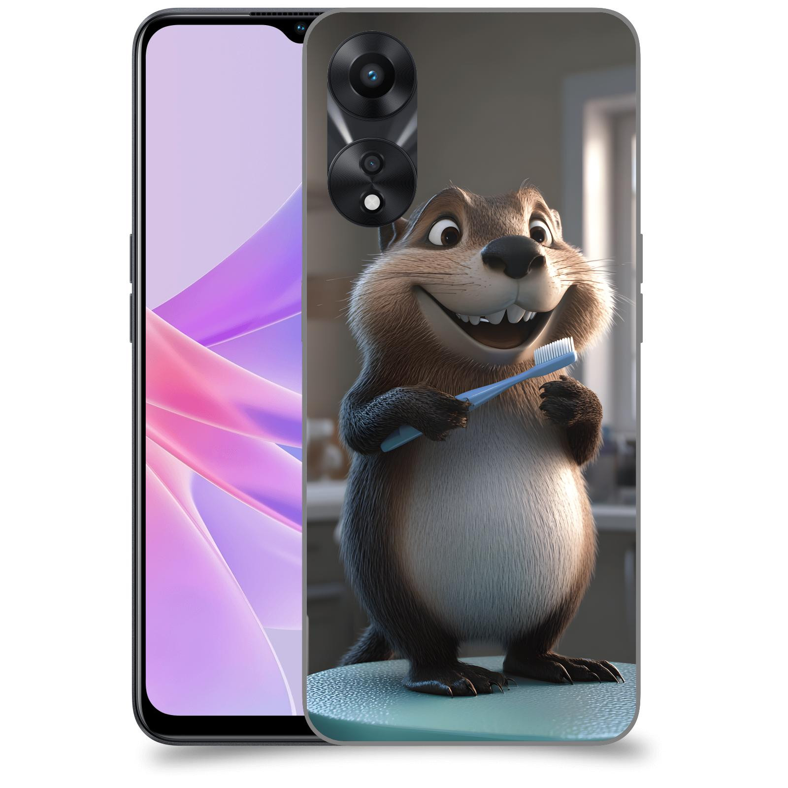 ACOVER Kryt na mobil OPPO A78 5G - Bobr zubař