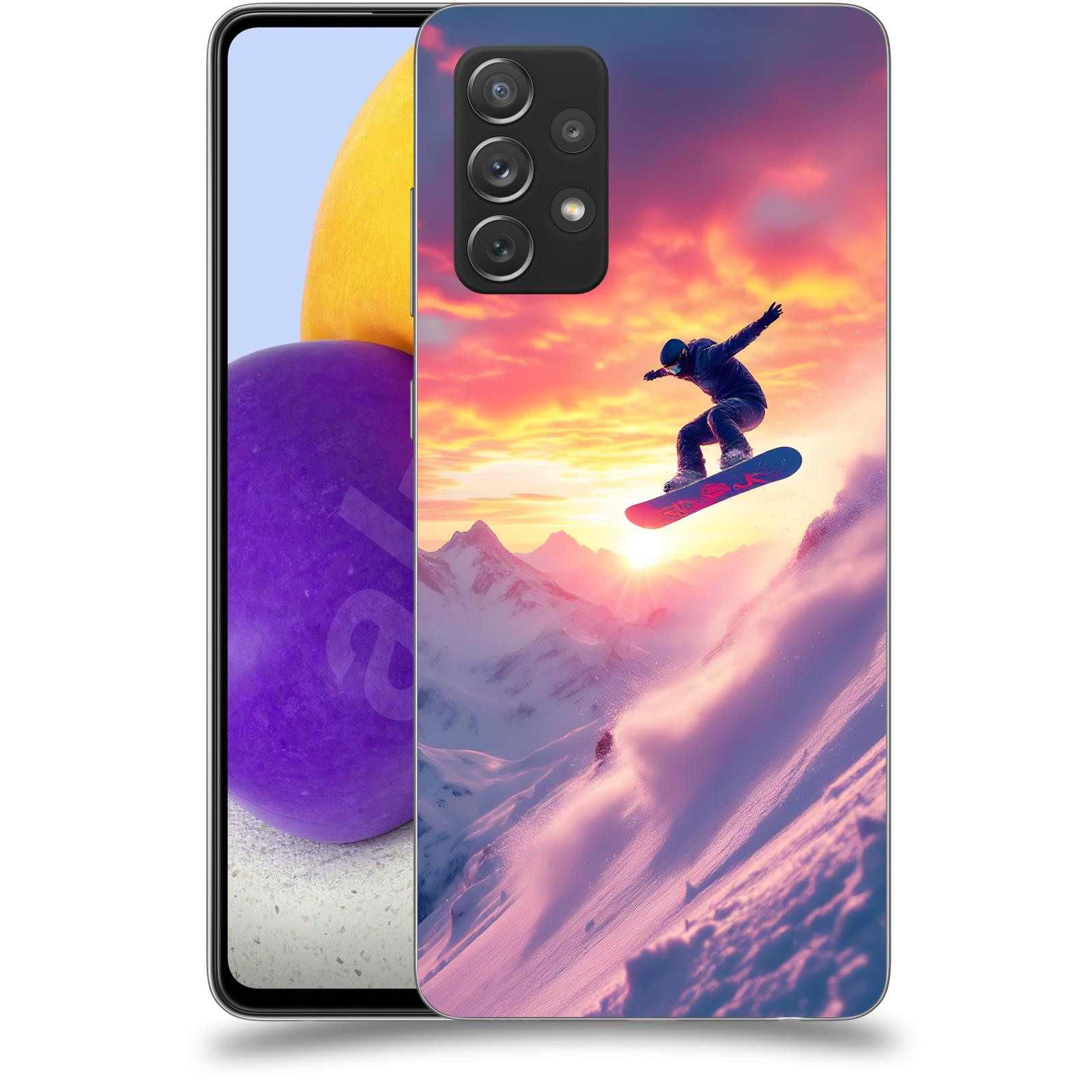 ACOVER Kryt na mobil Samsung Galaxy A72 A725F - Snowboard