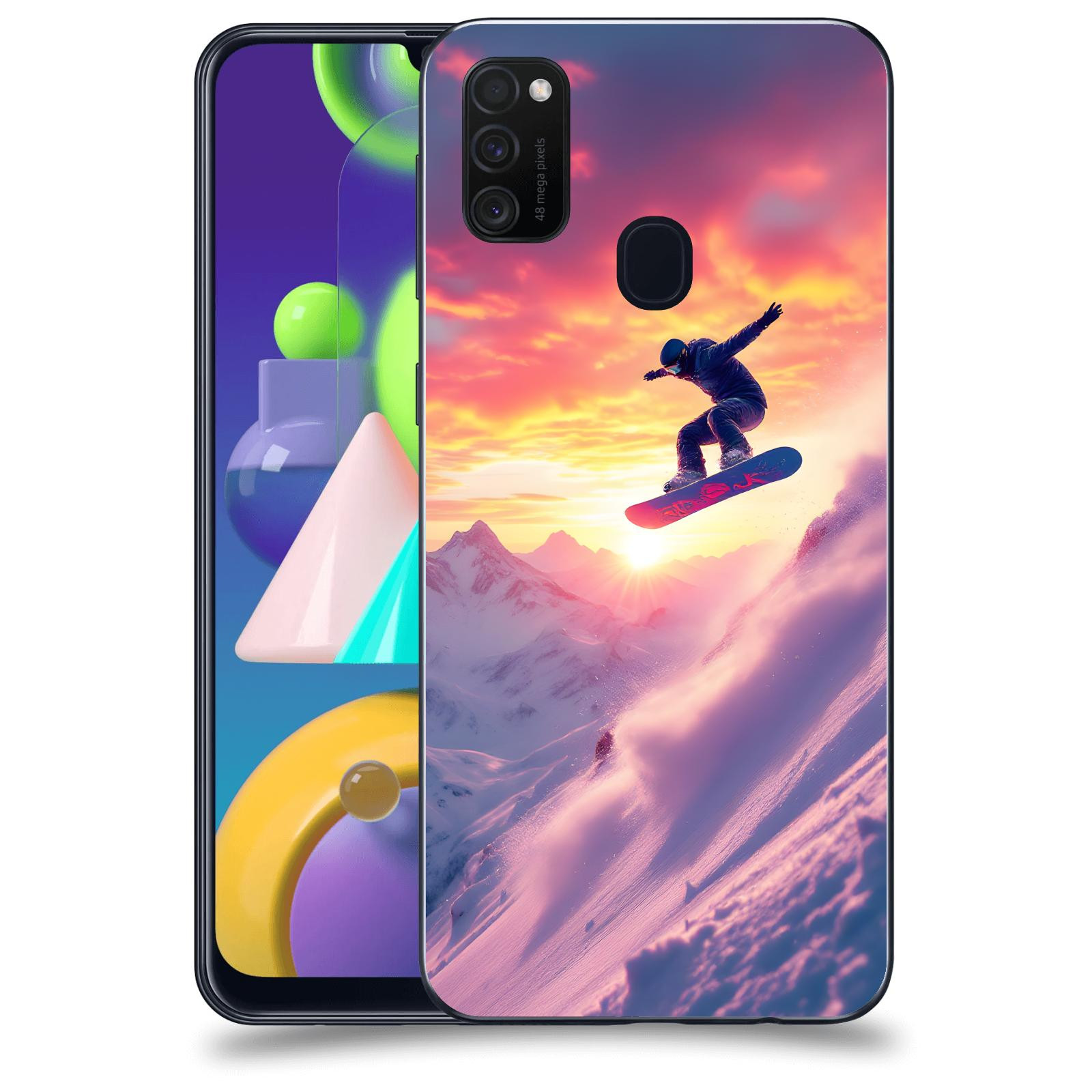 ACOVER Kryt na mobil Samsung Galaxy M21 M215F - Snowboard