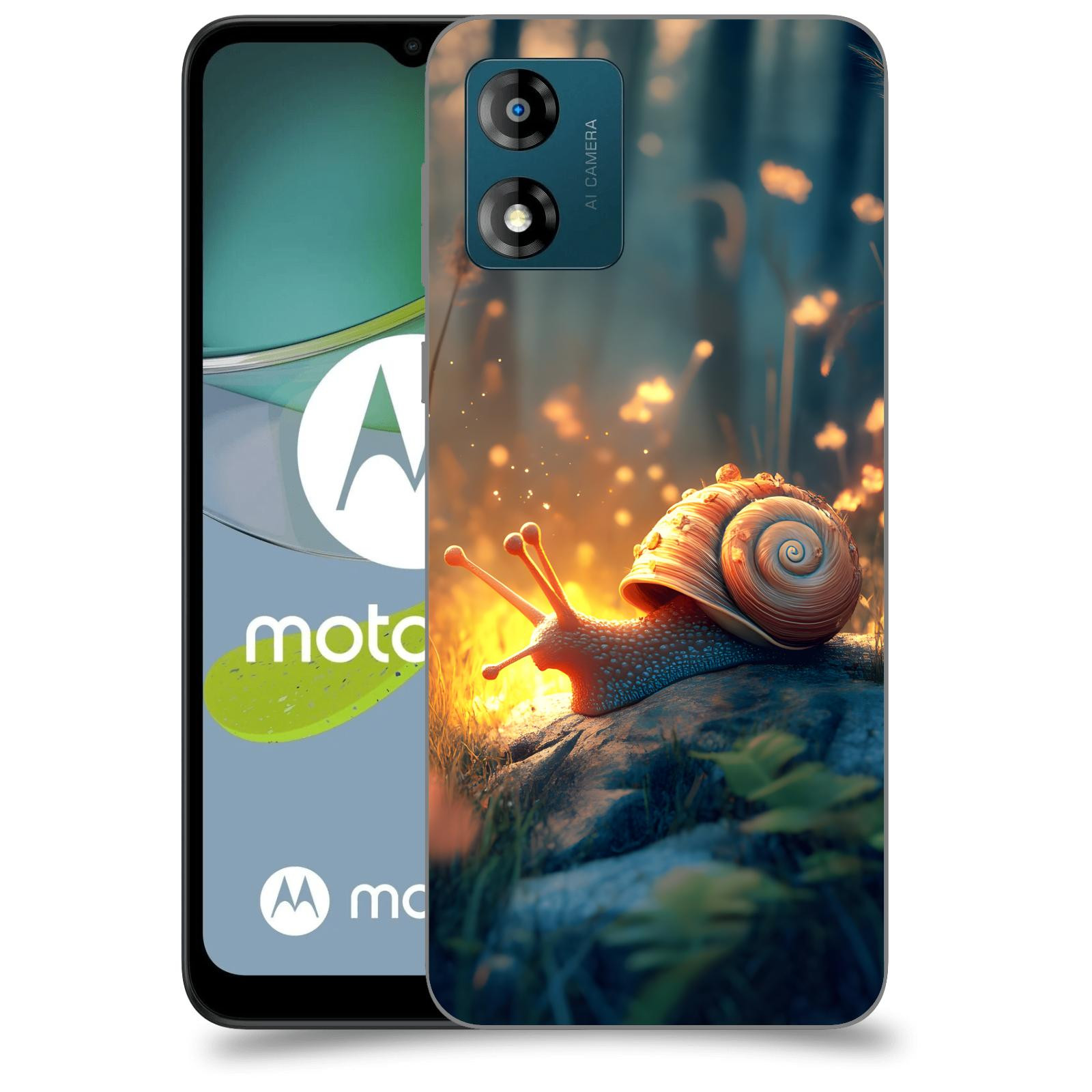 ACOVER Kryt na mobil Motorola Moto E13 - Šnek
