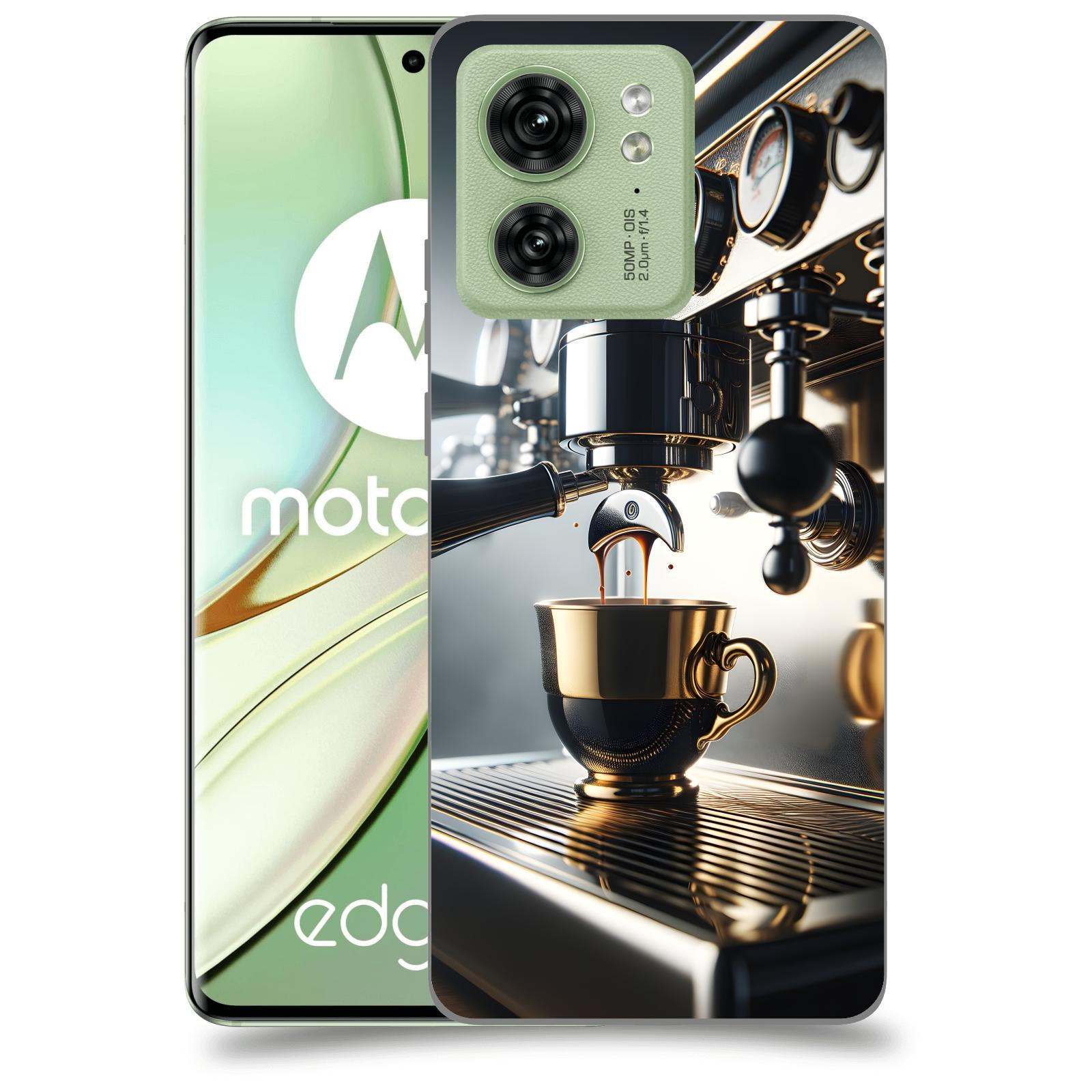 ACOVER Kryt na mobil Motorola EDGE 40 5G - Coffee maker